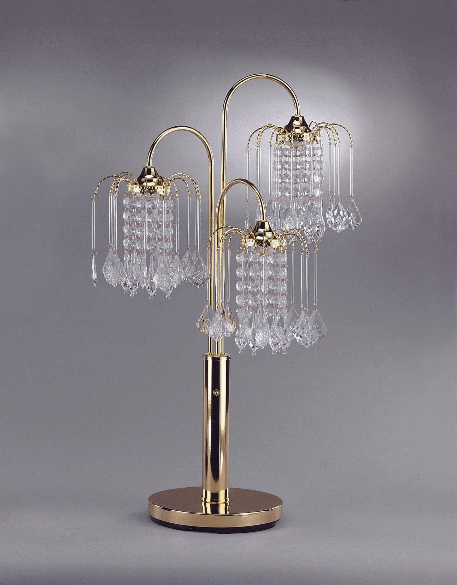 Rain Black Gold Pewter Majestic Drop Lamp - Image 3