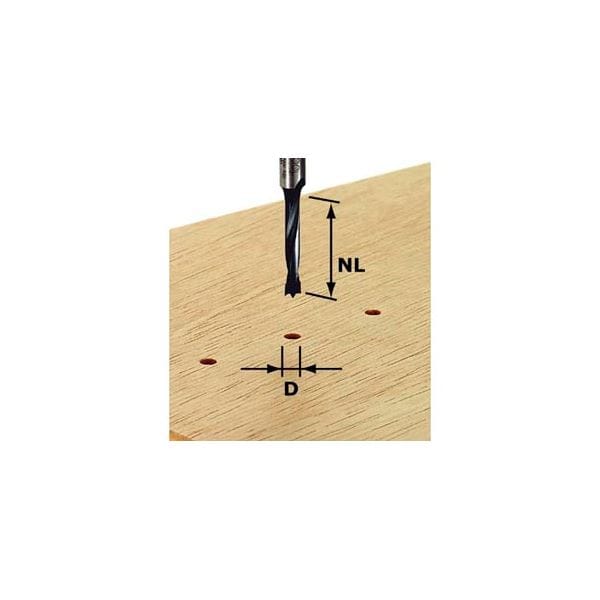 Dowel Drill Bit HW – 30 mm CL x 53.5 mm OAL
