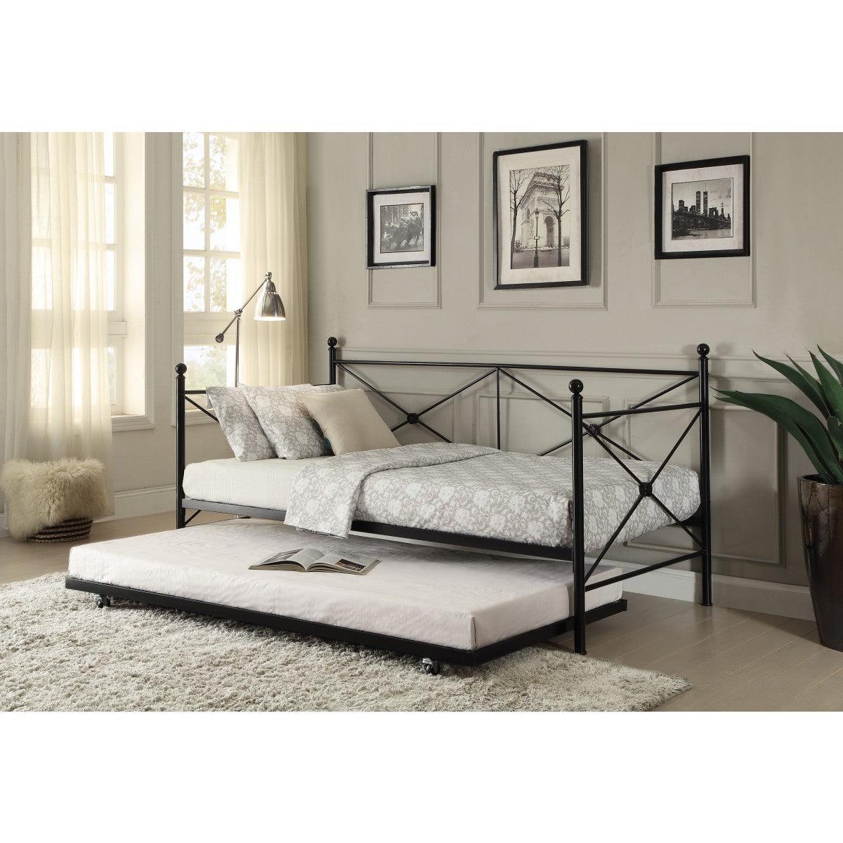 Jones Black Daybed With Trundle - Image 1
