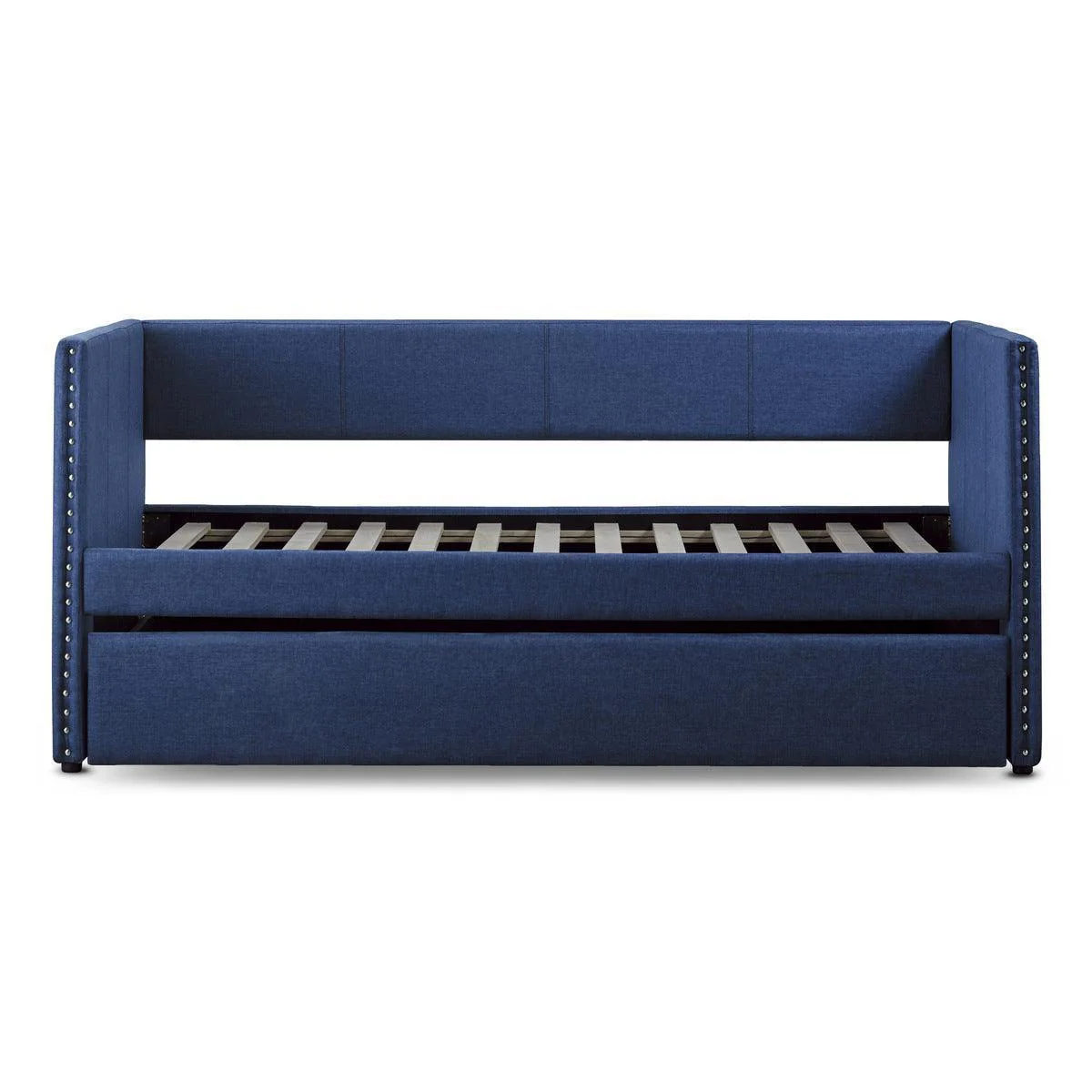 Therese Blue Upholstered Daybed with Trundle