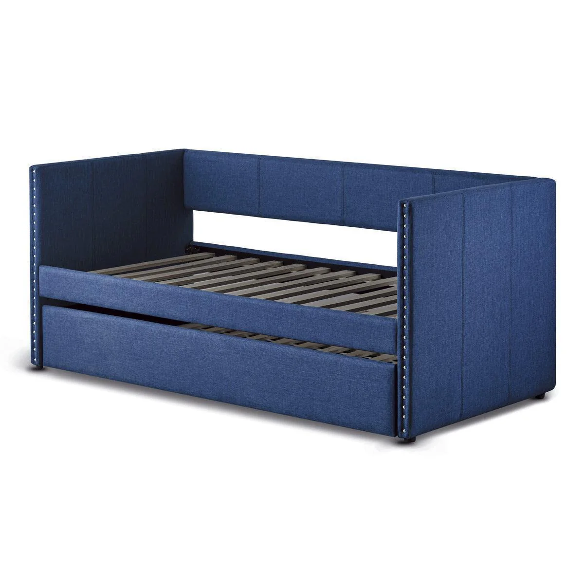 Therese Blue Upholstered Daybed with Trundle - Image 2