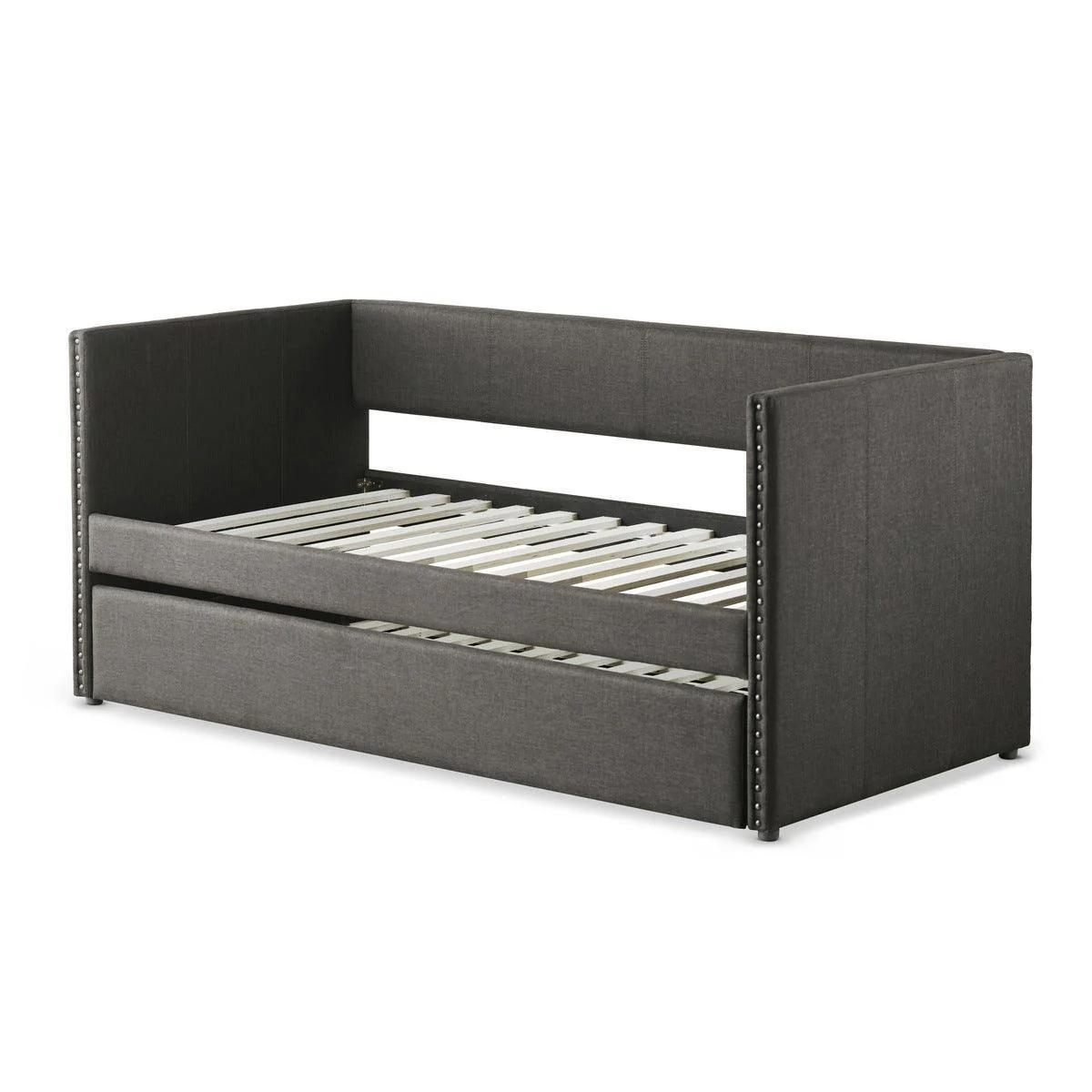 Therese Gray Upholstered Daybed with Trundle - Image 2