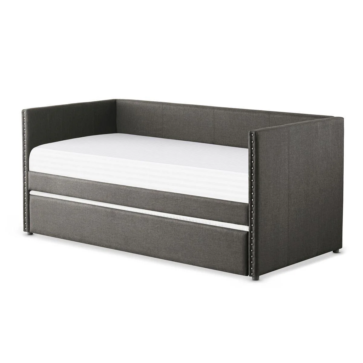 Therese Gray Upholstered Daybed with Trundle - Image 3
