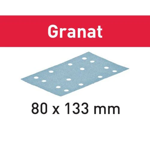 Abrasive Granat Sandpaper - 80x133 - P80 – 50 Pack - Image 1