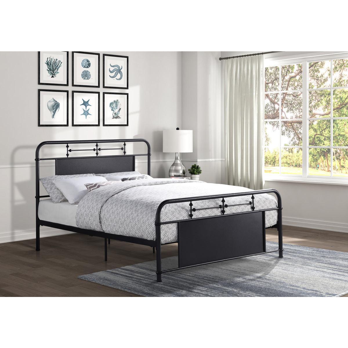 Blanchard Mottled Silver Platform Queen Bed - Image 3