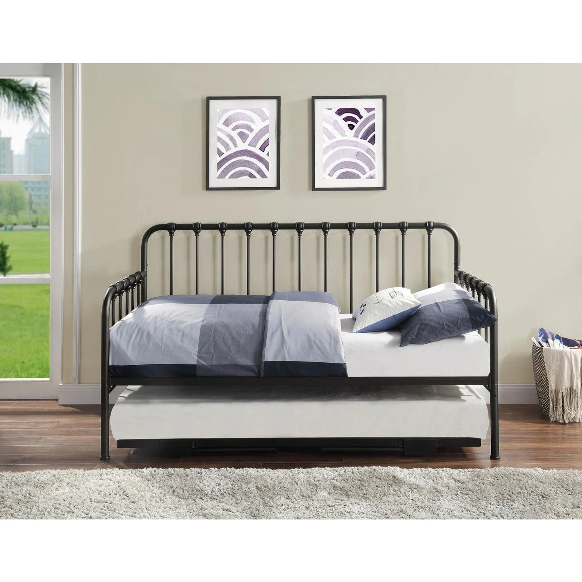 Black Lift Up Trundle Daybed