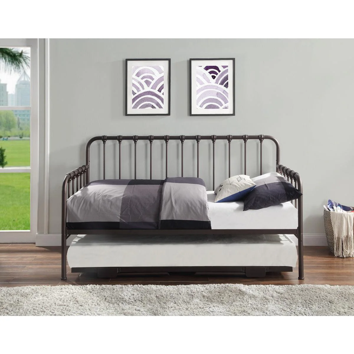 Constance Dark Bronze Daybed With Lift up Trundle - Image 2