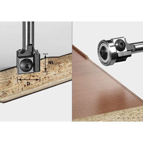 Flush-Trimming Router Bit HW S8 HGW D19 12×12 KL OFK