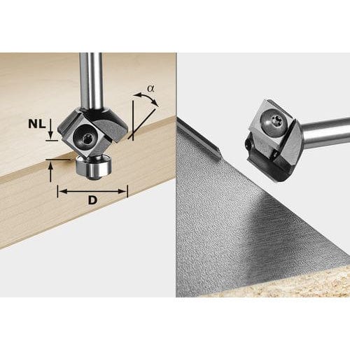 Chamfer Router Bit HW S8 HW D27 12×12 KL