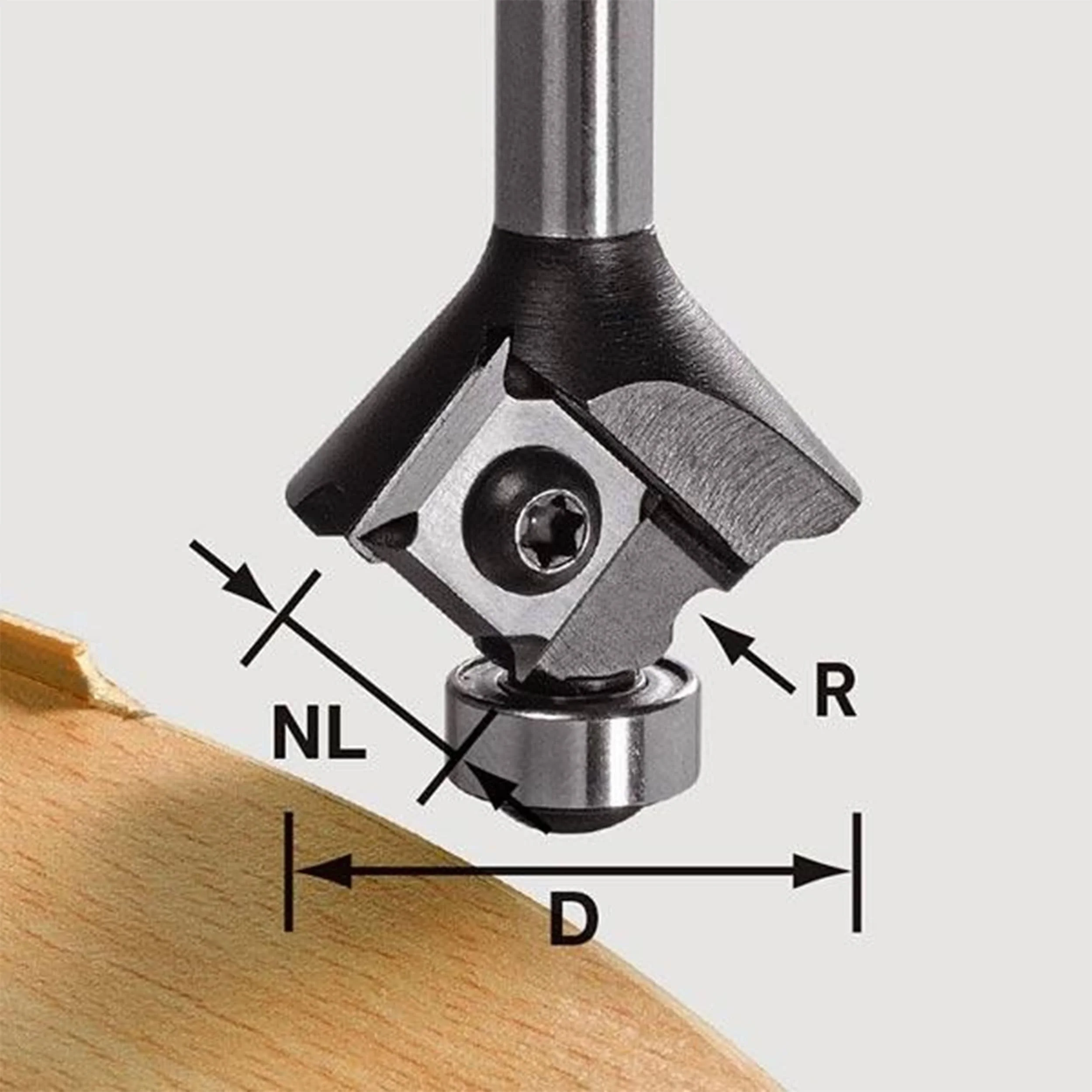 Radius Router Bit - 28 mm D - 3 mm CL - Image 2