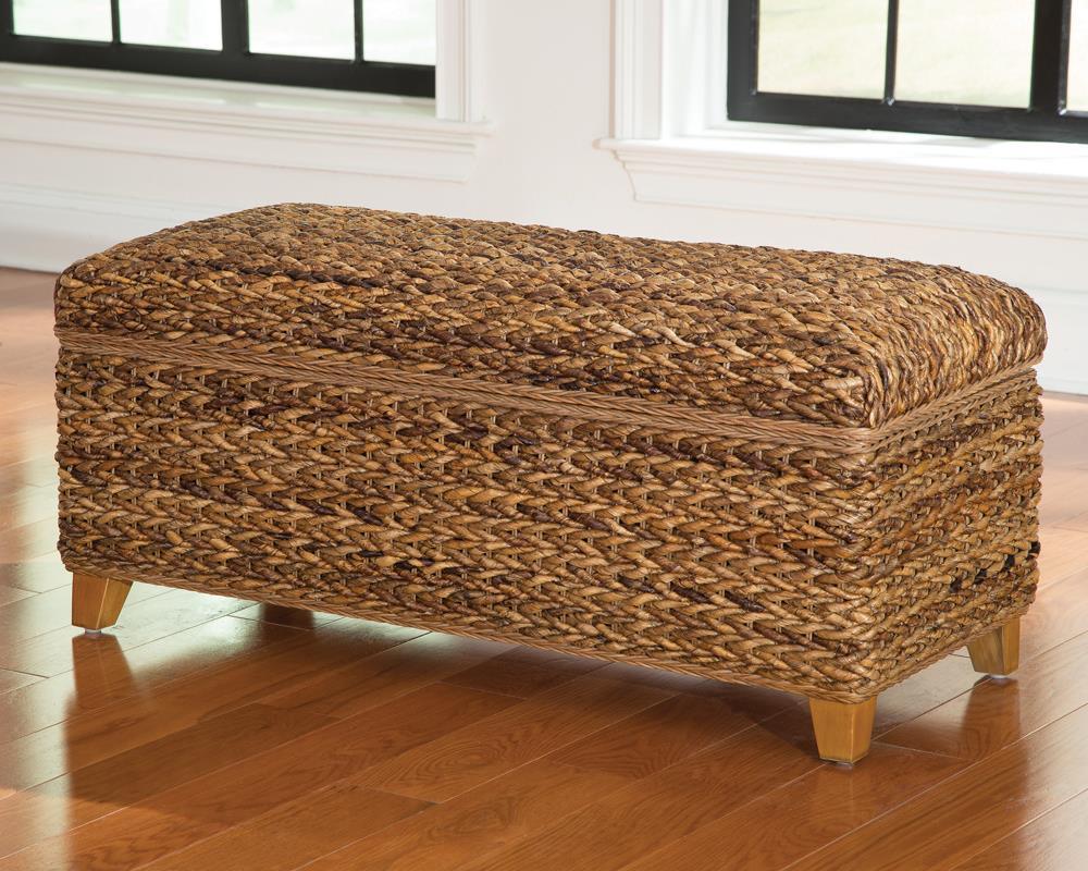 Laughton Hand woven Storage Trunk Amber