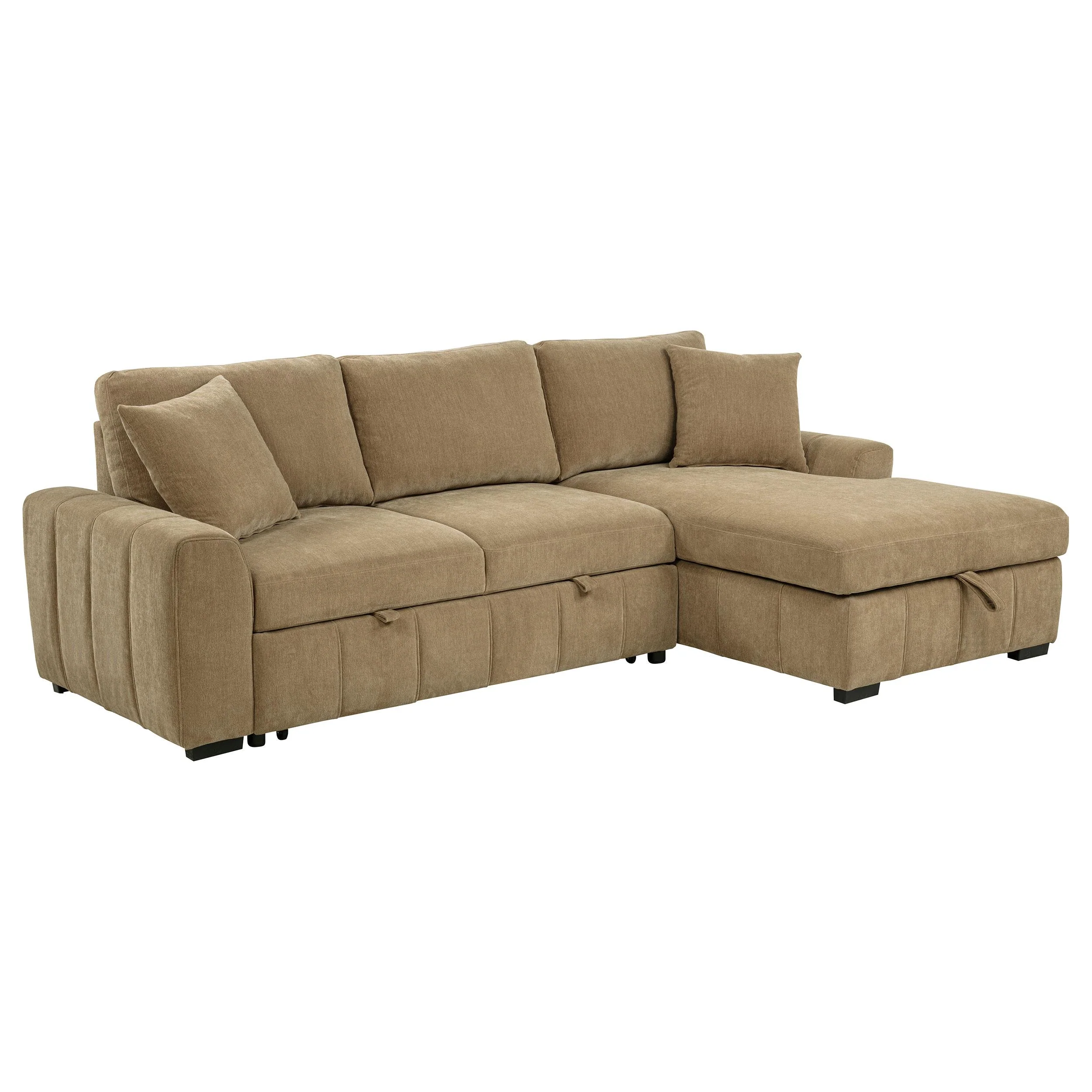 Pastrana Upholstered Sleeper Sectional Sofa Camel - Image 2