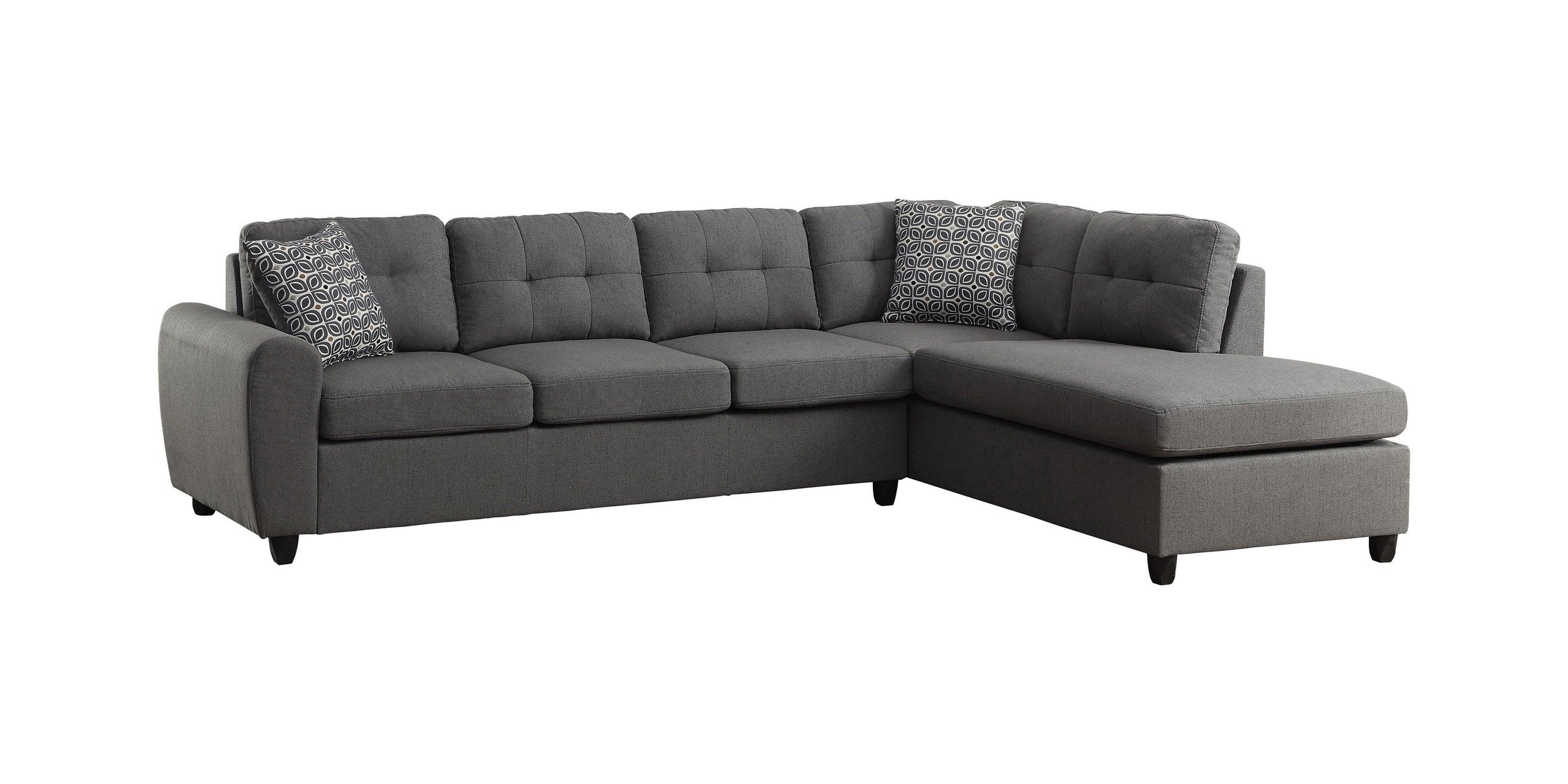 Stonenesse Tufted Storage Ottoman Grey - Image 3
