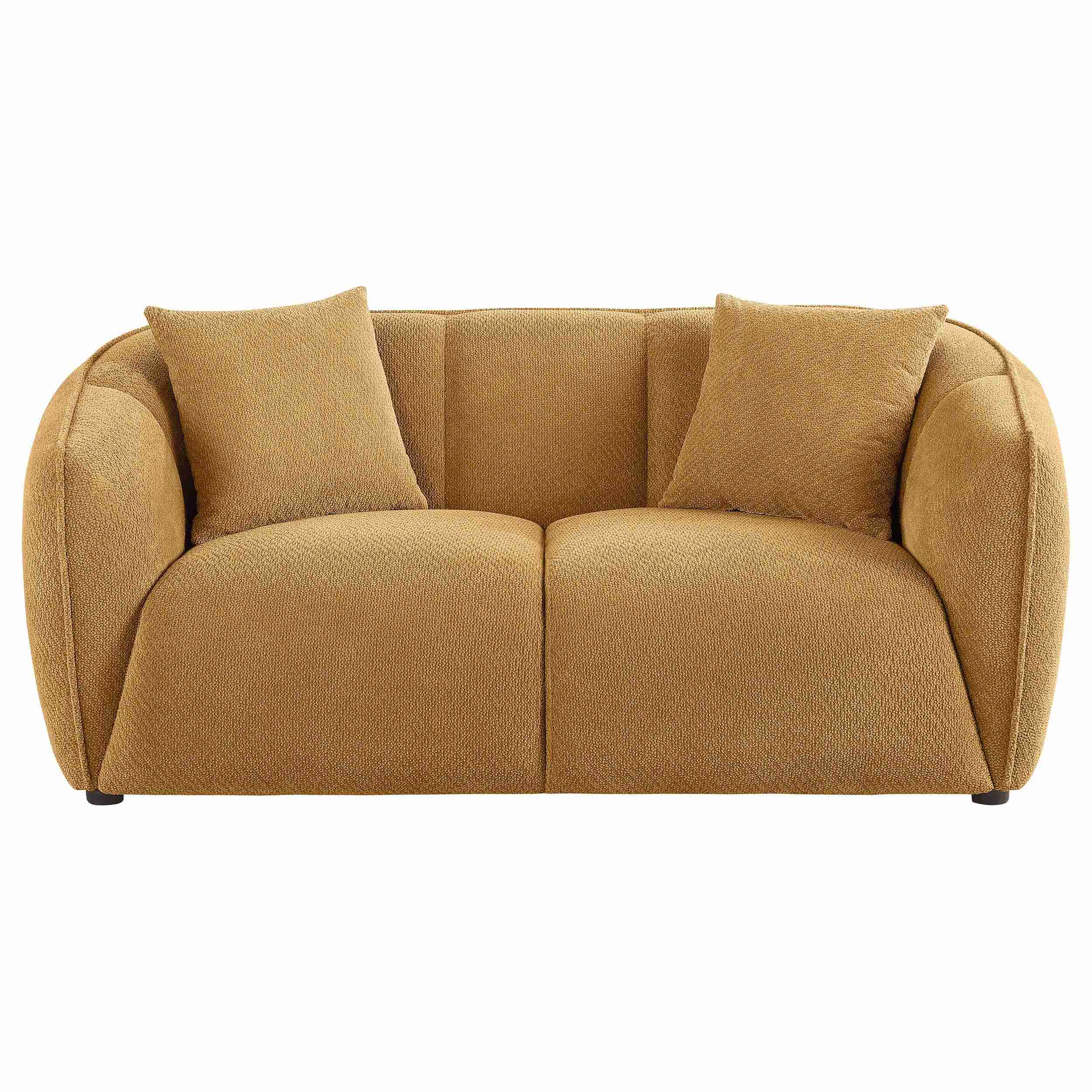 Aleisha Chenille Upholstered Loveseat Mustard Yellow - Image 2