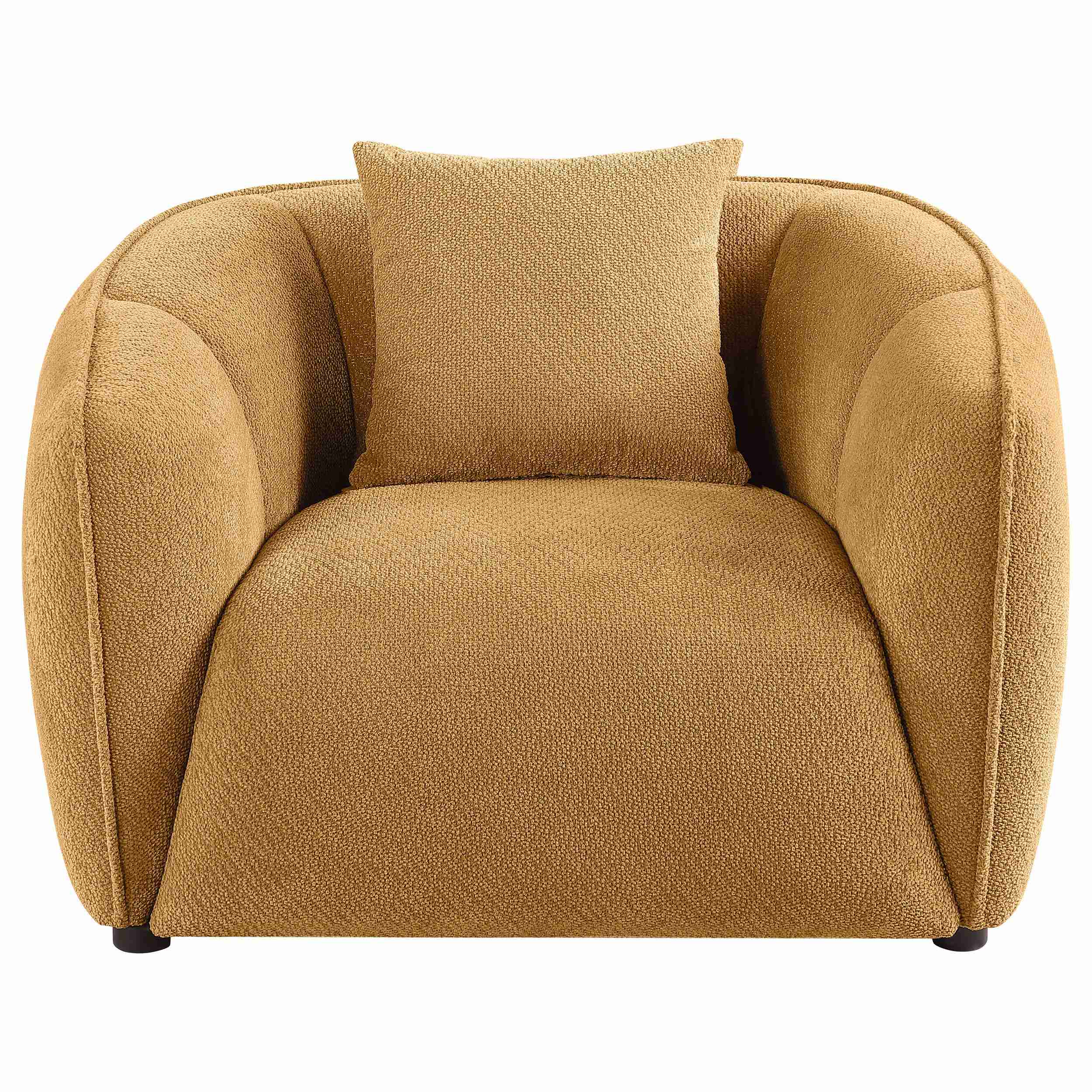 Aleisha Chenille Upholstered Accent Chair Mustard Yellow - Image 2