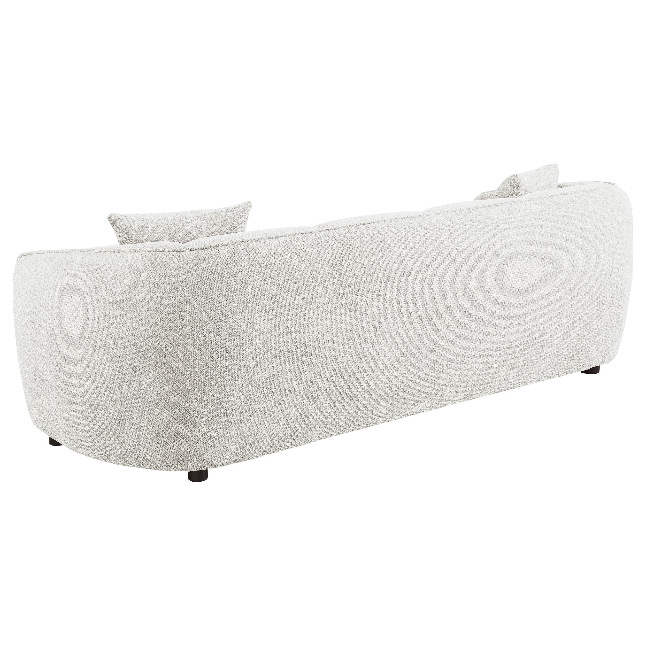 Aleisha 3-piece Chenille Upholstered Sofa Set Ivory - Image 3