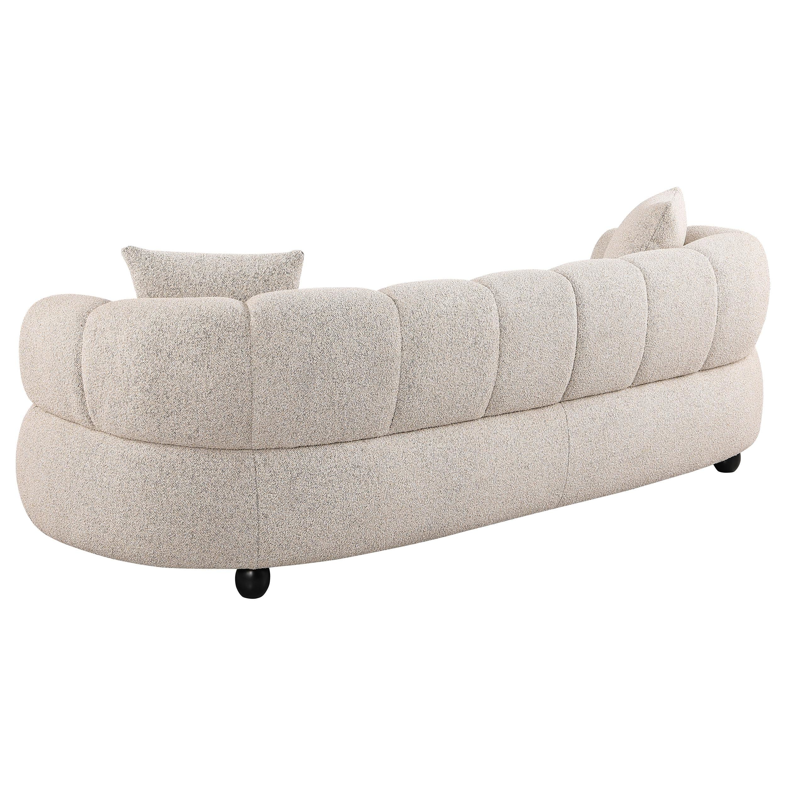 Whitney Contemporary Channel Tufted Boucle Upholstered Sofa Set - Image 3
