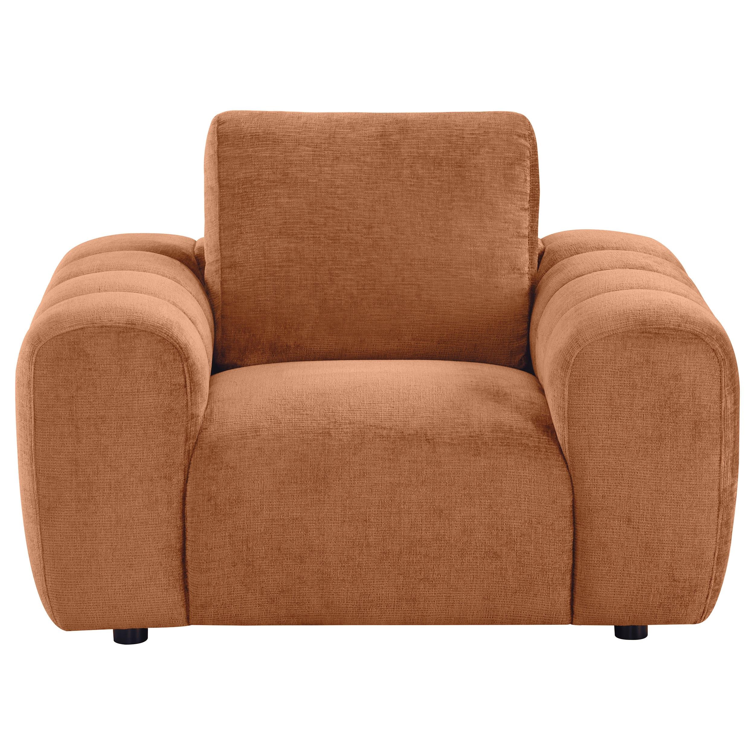 Burnett Chenille Upholstered Accent Chair Burnt Orange - Image 2