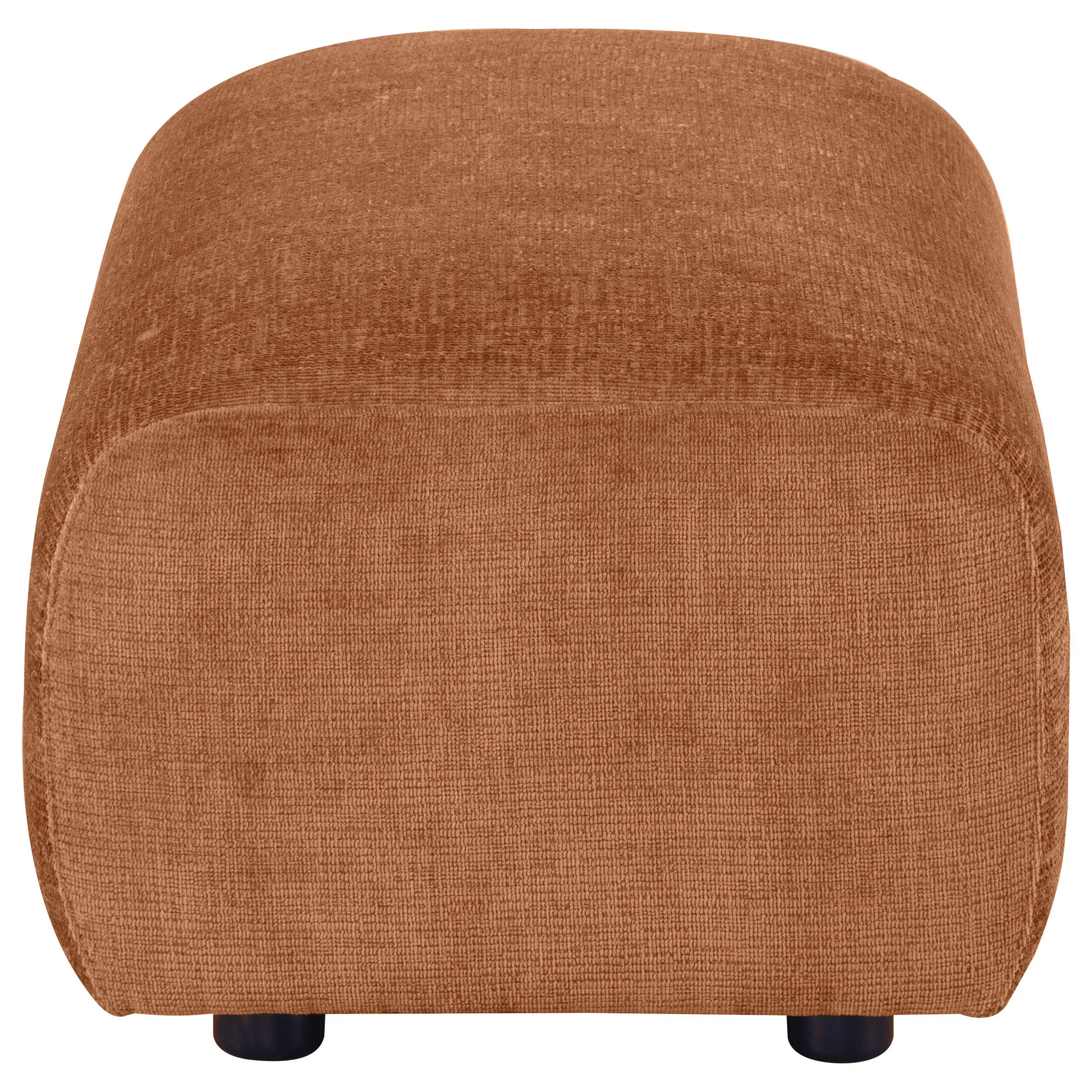 Burnett Chenille Upholstered Ottoman Burnt Orange - Image 3