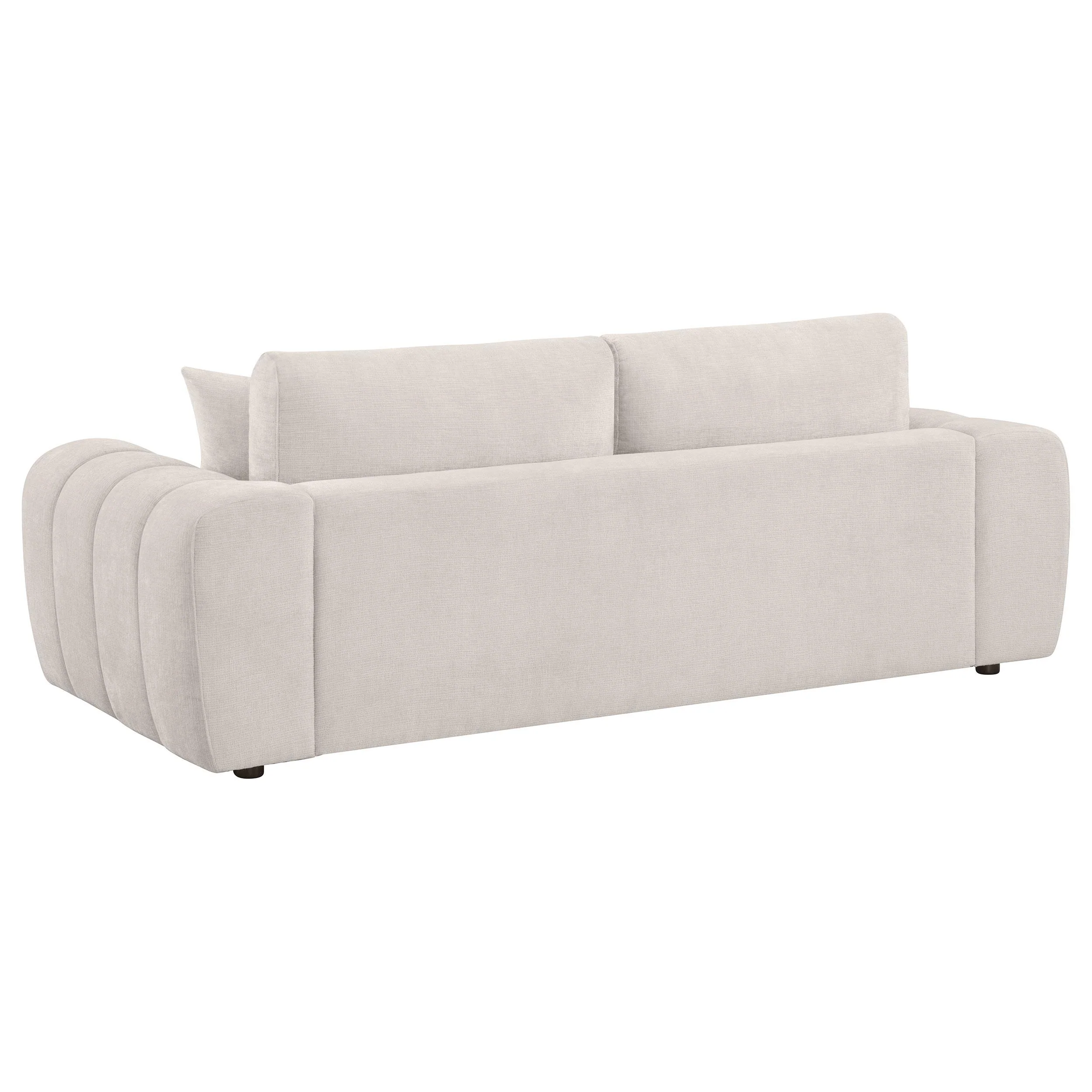 Burnett 4-piece Chenille Upholstered Sofa Set Ivory - Image 3