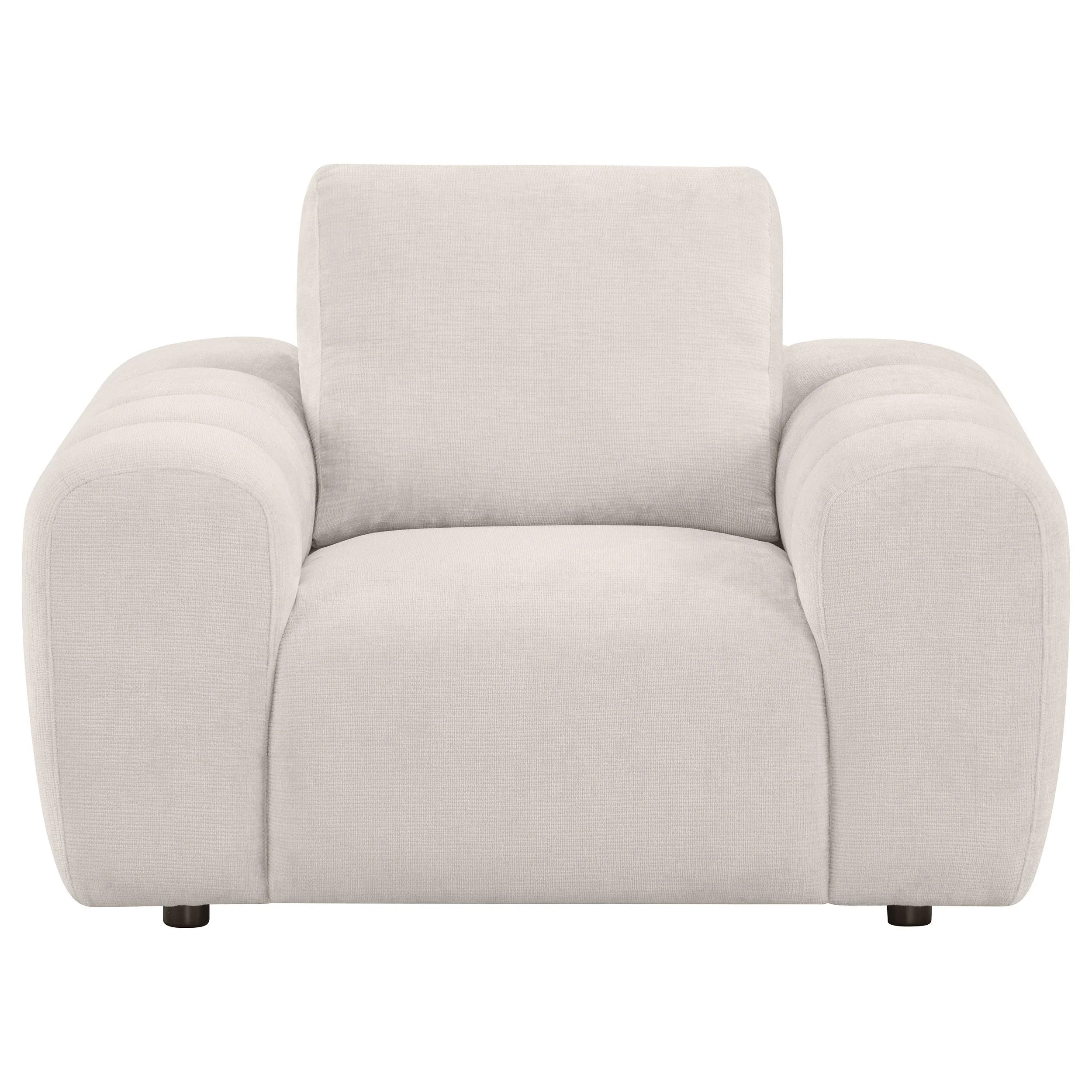 Burnett Chenille Upholstered Accent Chair Ivory - Image 2