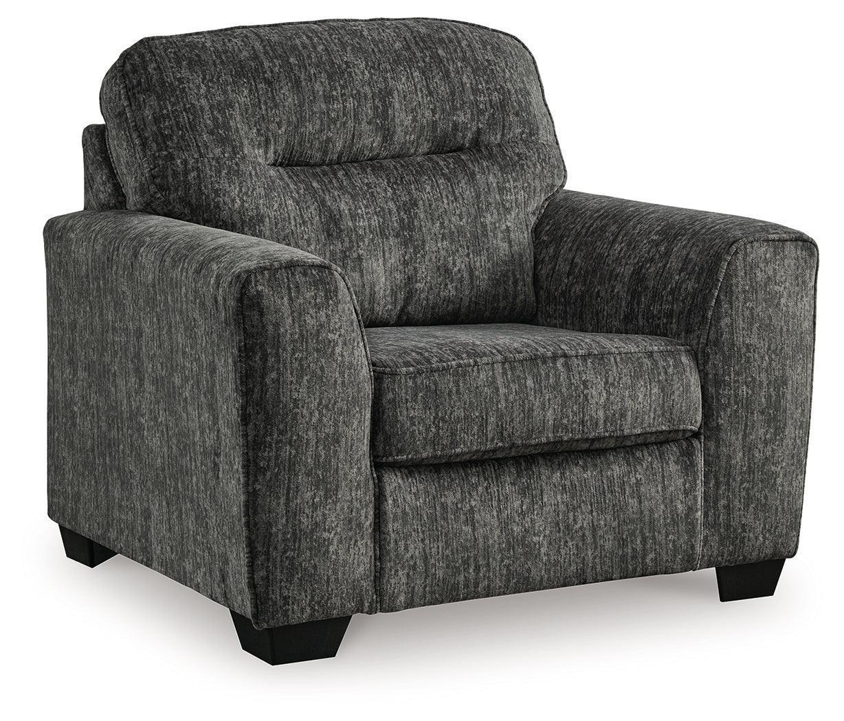 Lonoke Gunmetal Velvet Oversized Chair - Image 2