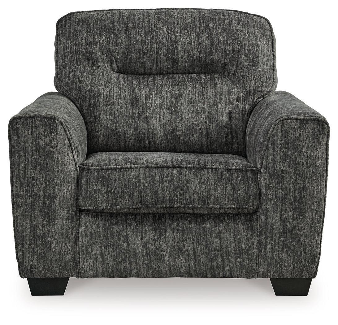 Lonoke Gunmetal Velvet Oversized Chair - Image 3