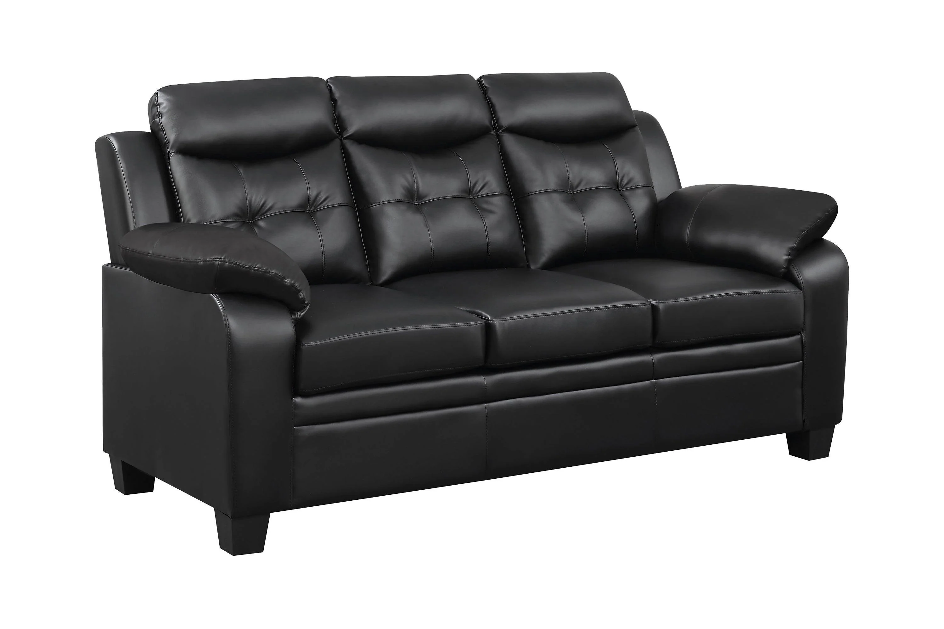 Finley Tufted Upholstered Loveseat Black - Image 2
