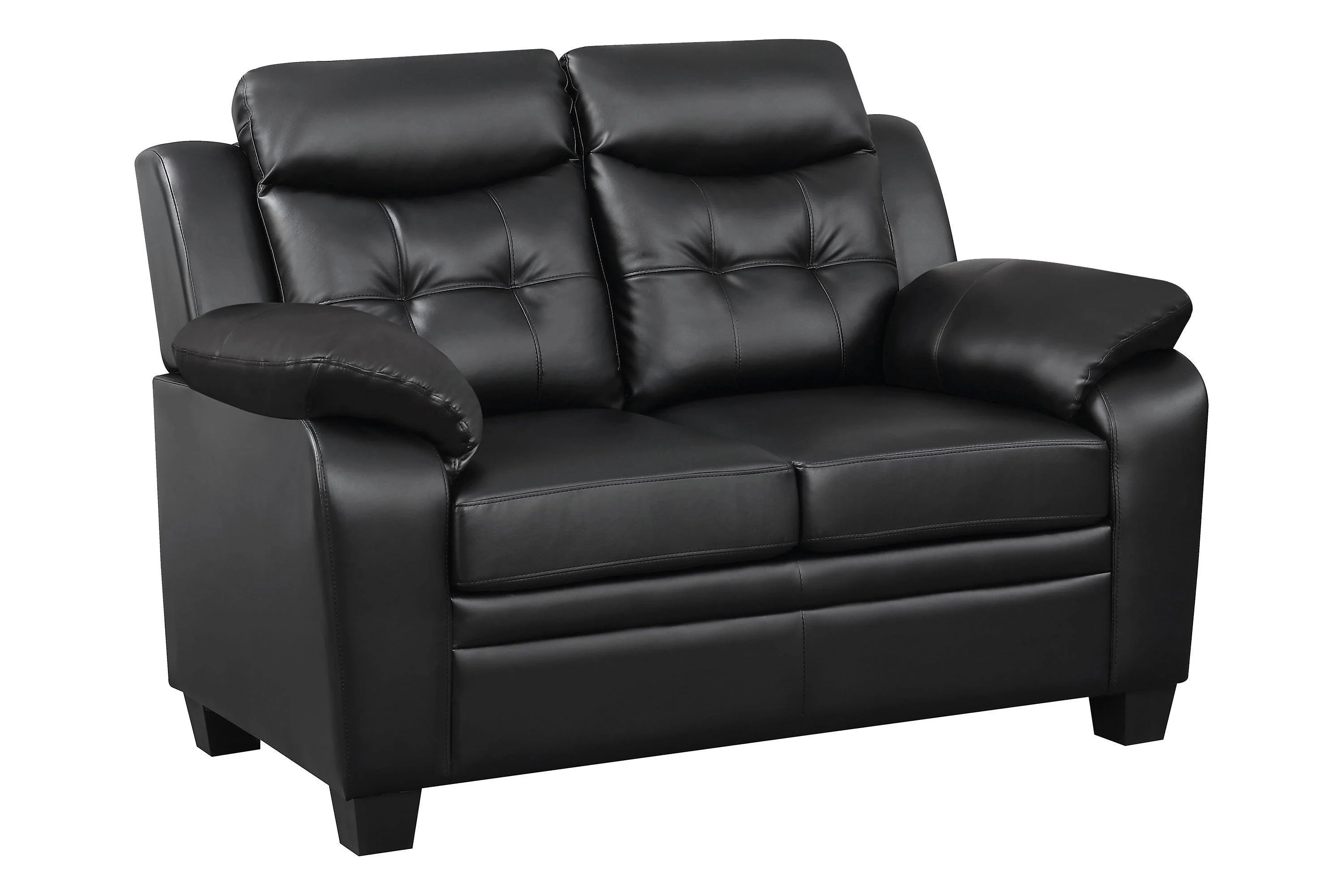 Finley Tufted Upholstered Sofa Black - Image 2