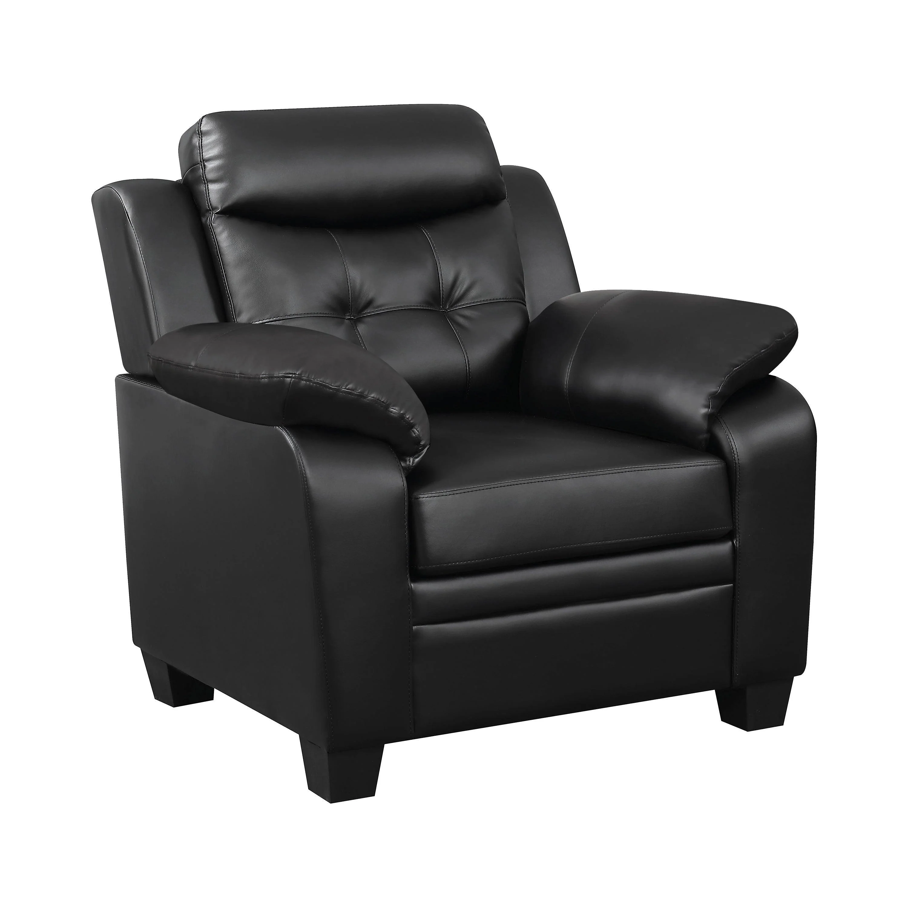 Finley Tufted Upholstered Sofa Black - Image 3