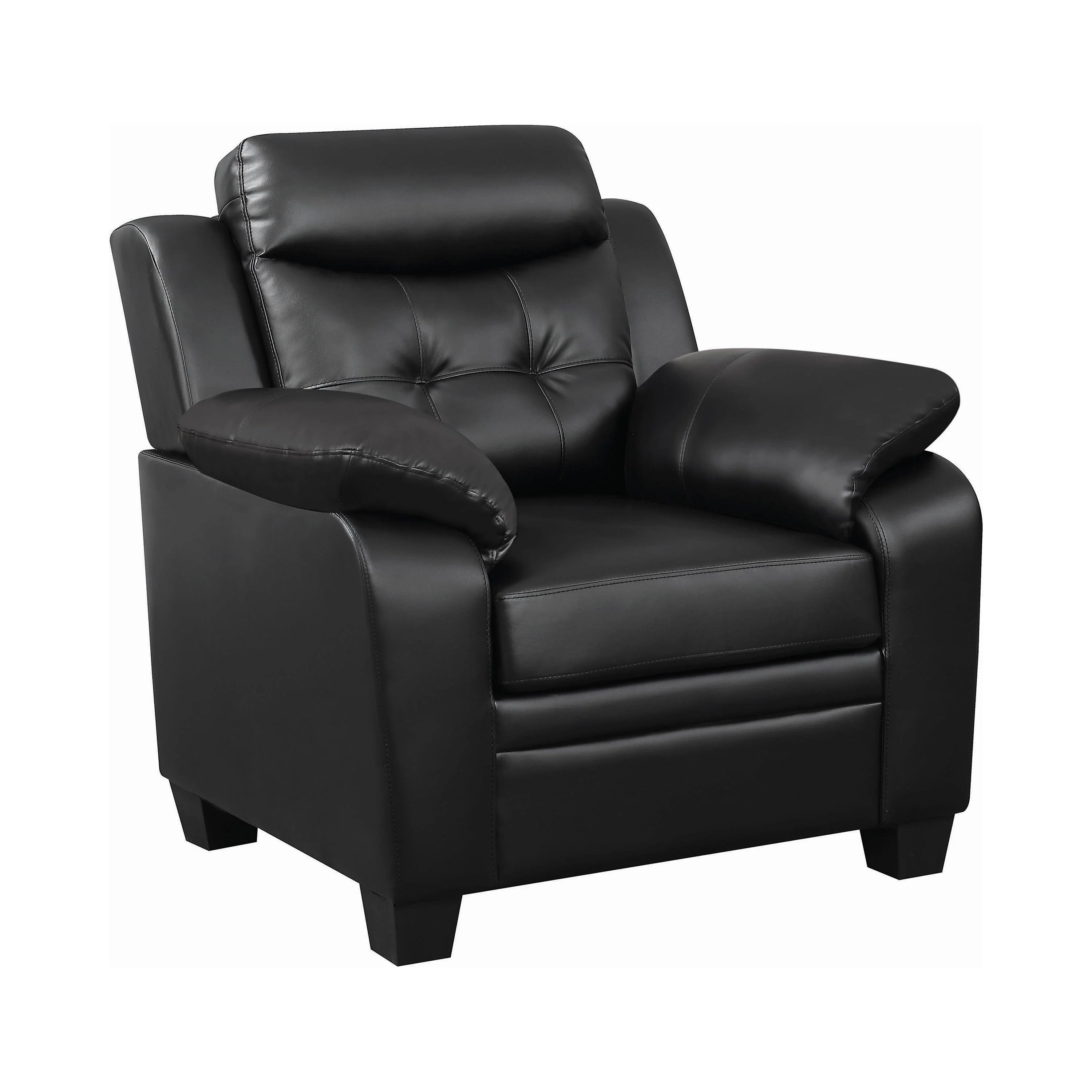 Finley Tufted Upholstered Loveseat Black - Image 3
