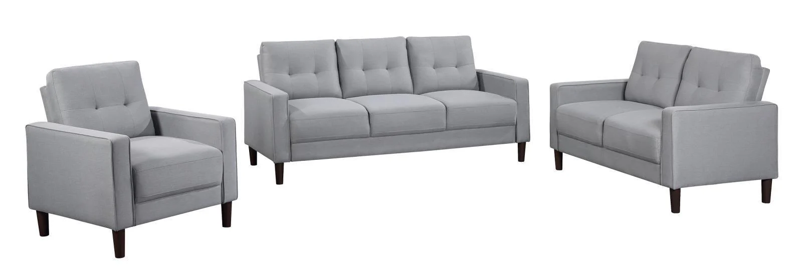 Bowen Upholstered Track Arm Tufted Sofa Grey
