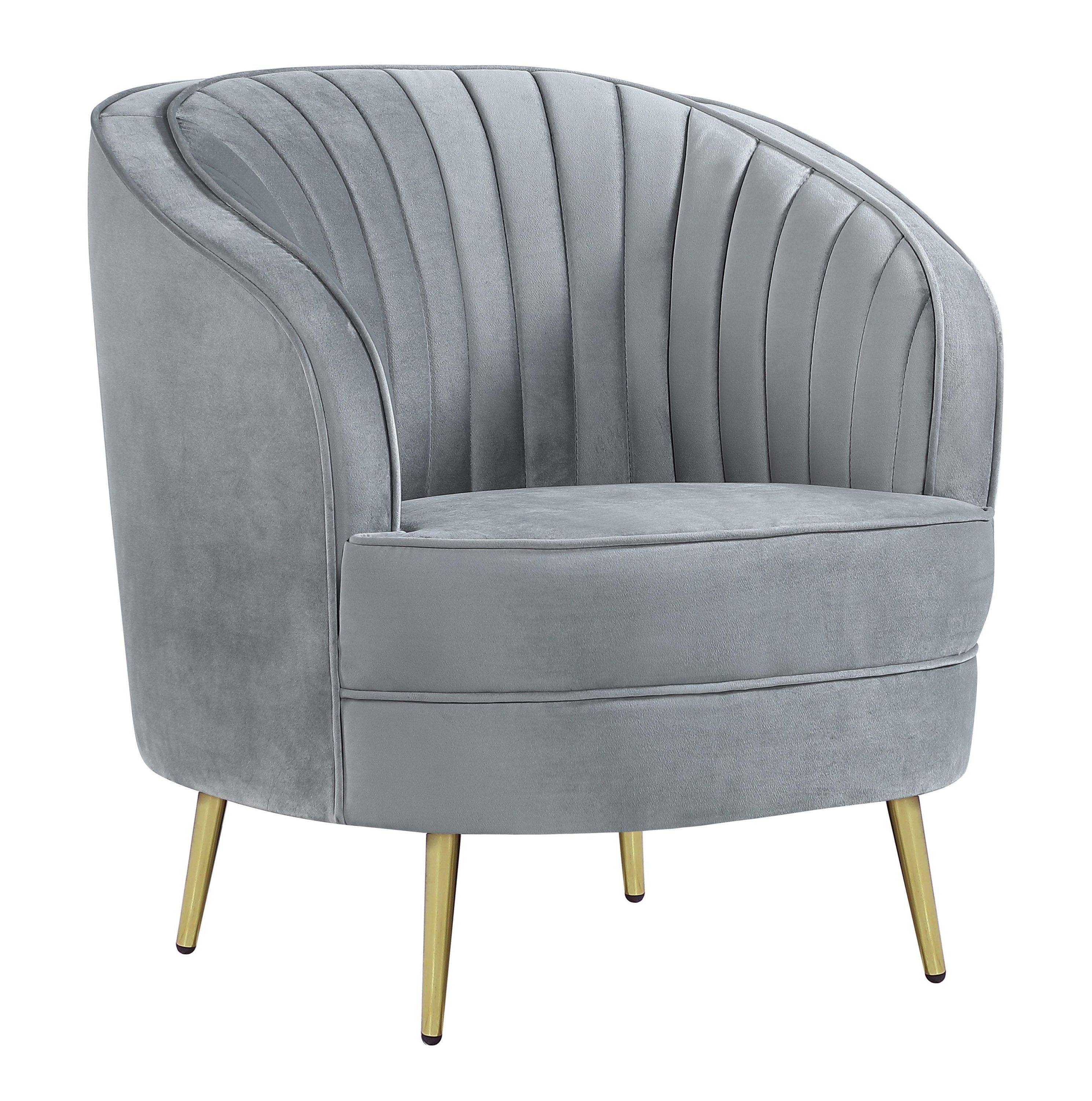 Sophia Upholstered Loveseat With Camel Back Gray Gold - Image 3
