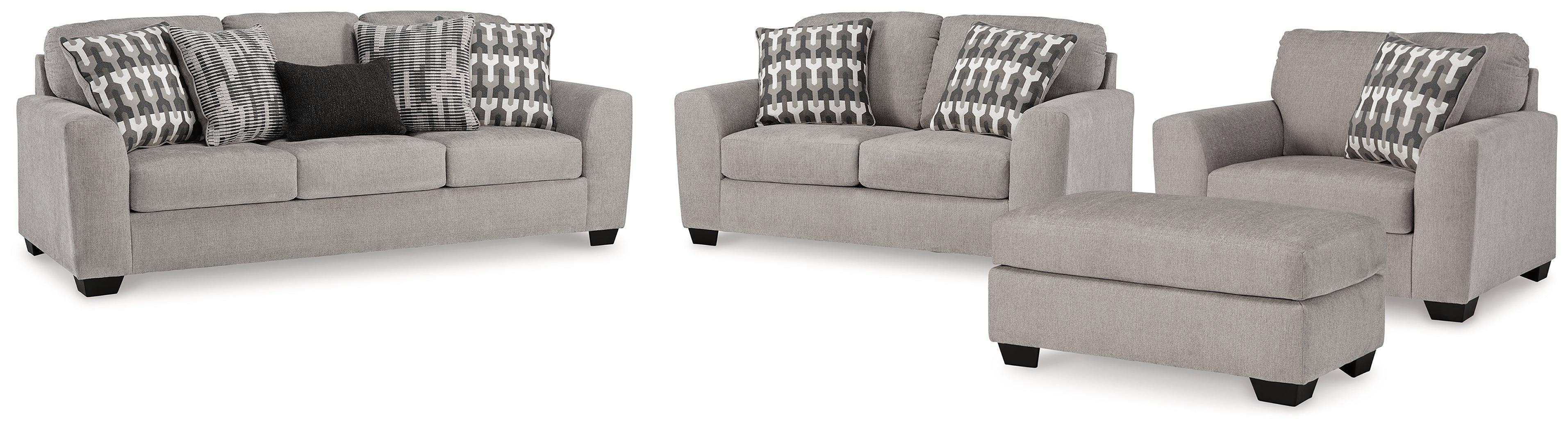 Avenal Flannel Park Sofa, Loveseat, Chair and Ottoman - Image 2