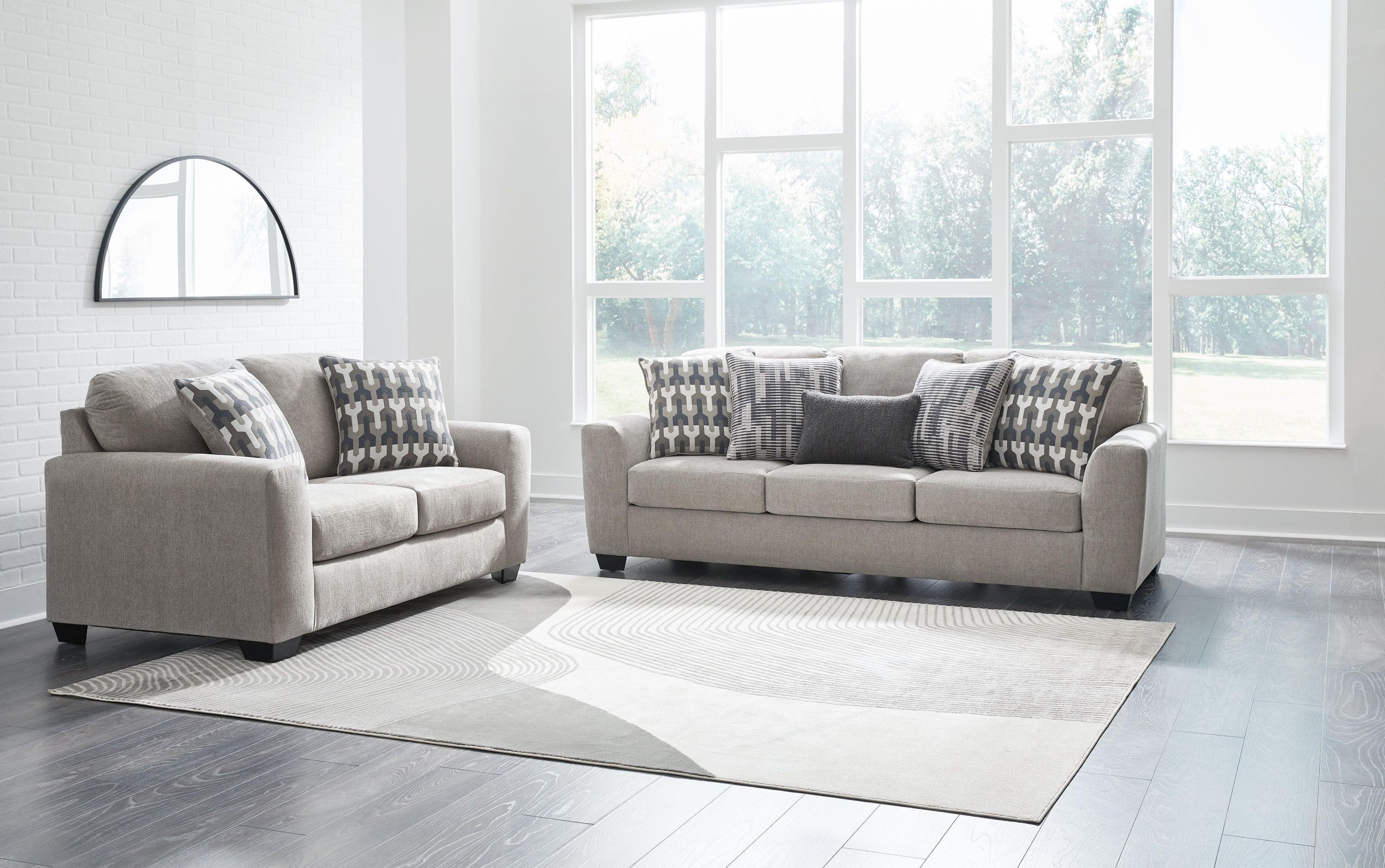 Avenal Flannel Park Sofa And Loveseat - Image 2