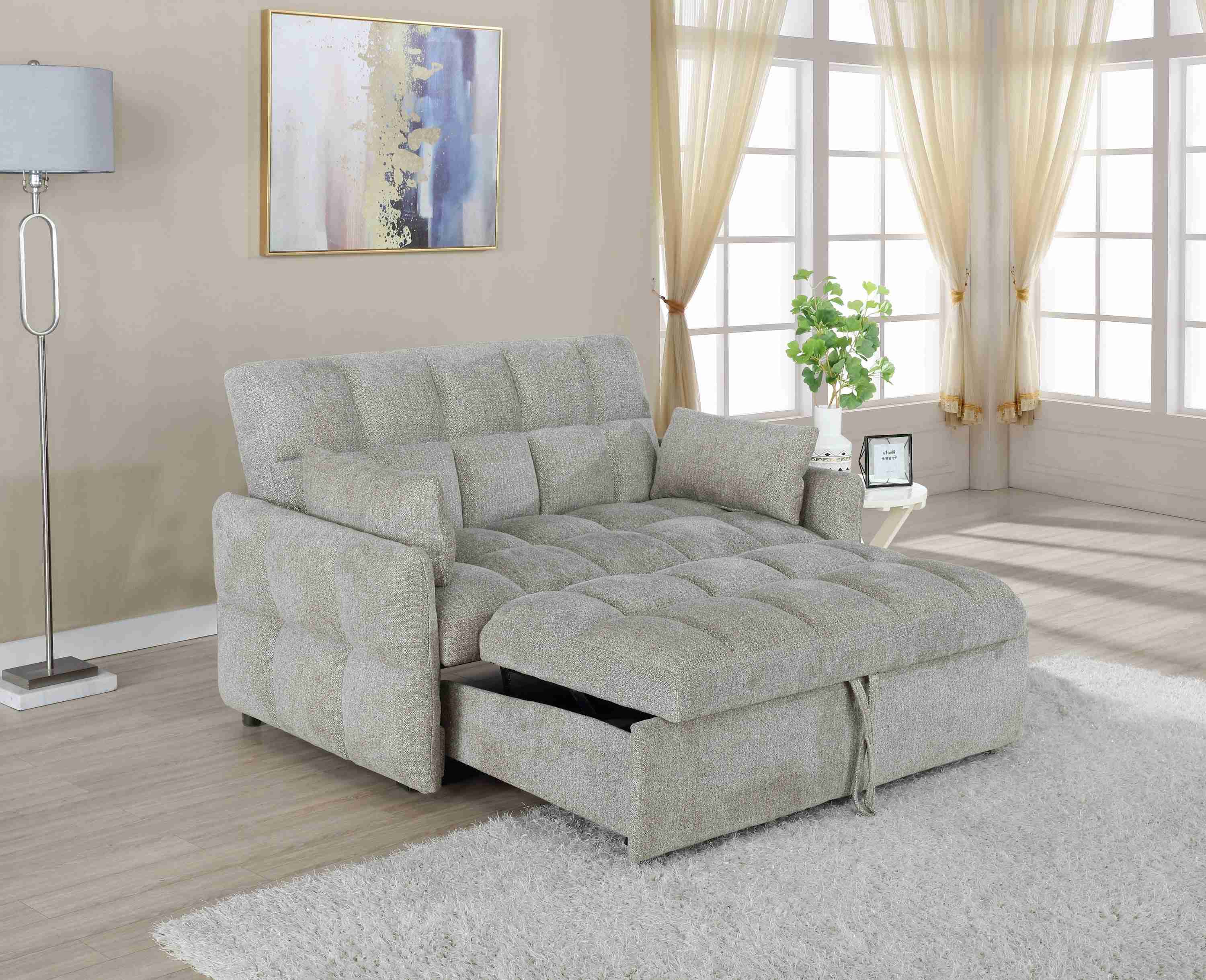 Cotswold Tufted Cushion Sleeper Sofa Bed Beige - Image 2