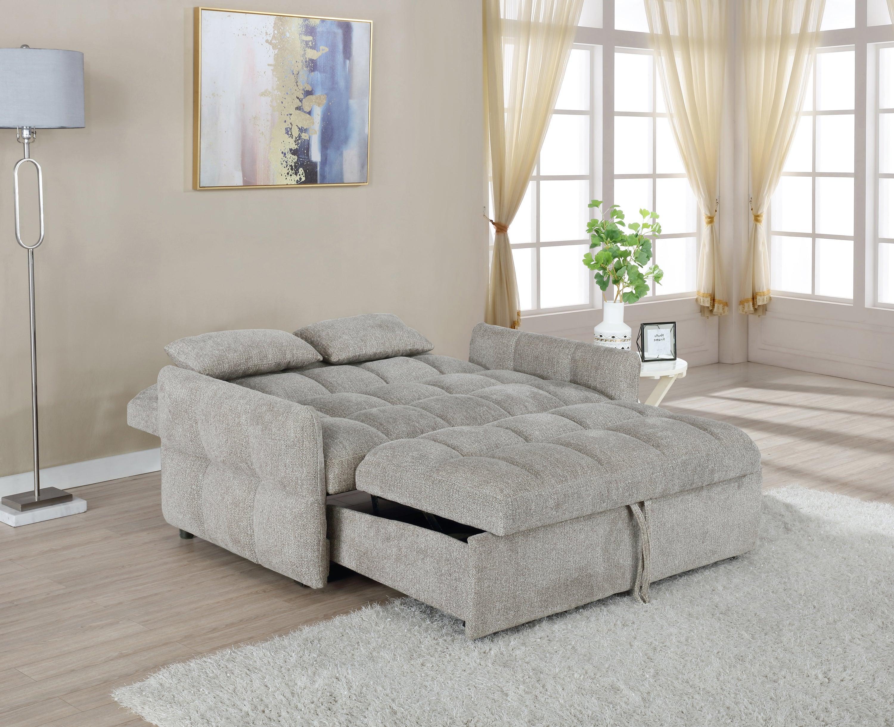 Cotswold Tufted Cushion Sleeper Sofa Bed Beige - Image 3