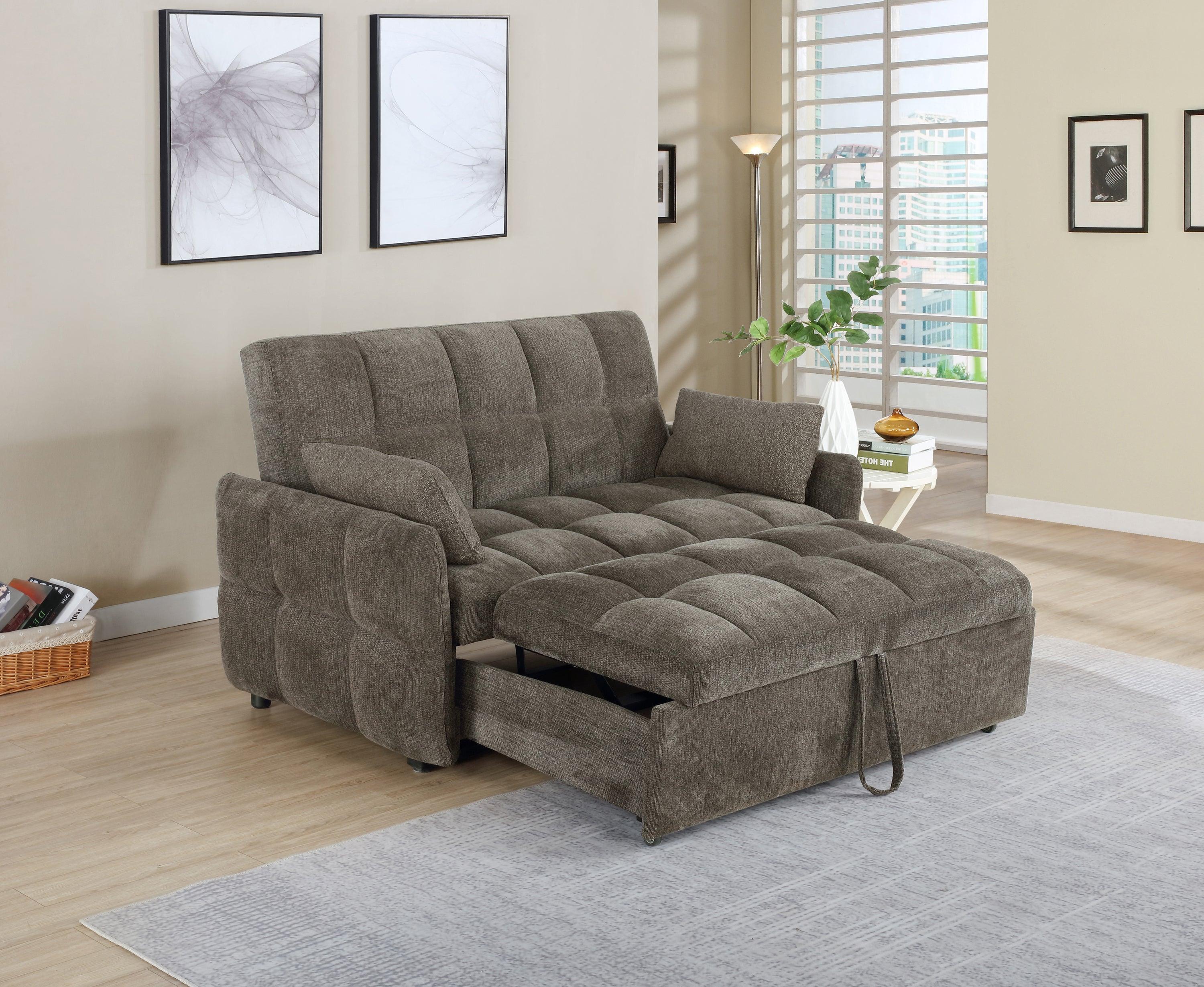 Cotswold Tufted Cushion Sleeper Sofa Bed Brown - Image 2