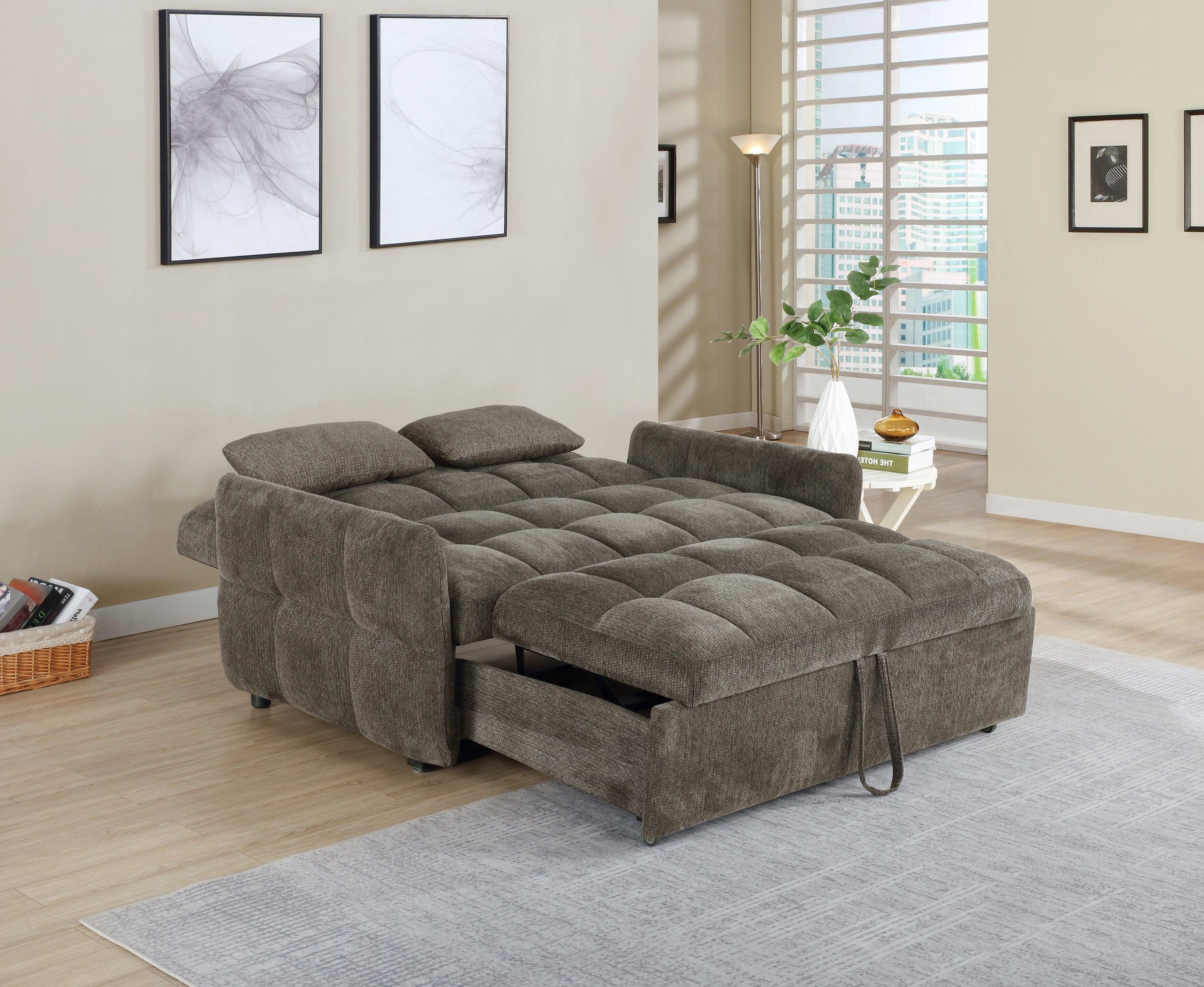 Cotswold Tufted Cushion Sleeper Sofa Bed Brown - Image 3