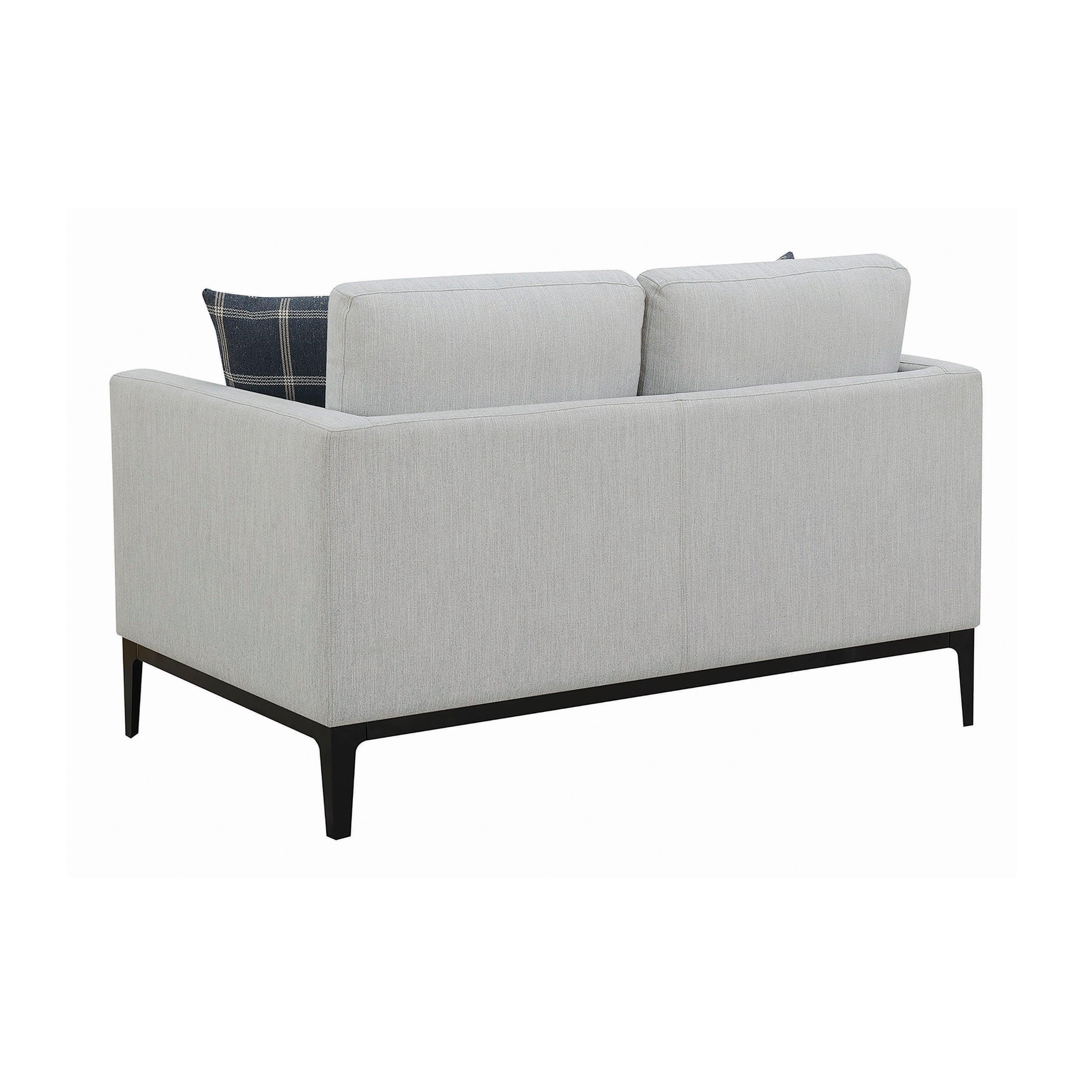 Apperson Cushioned Back Loveseat Light Grey - Image 3