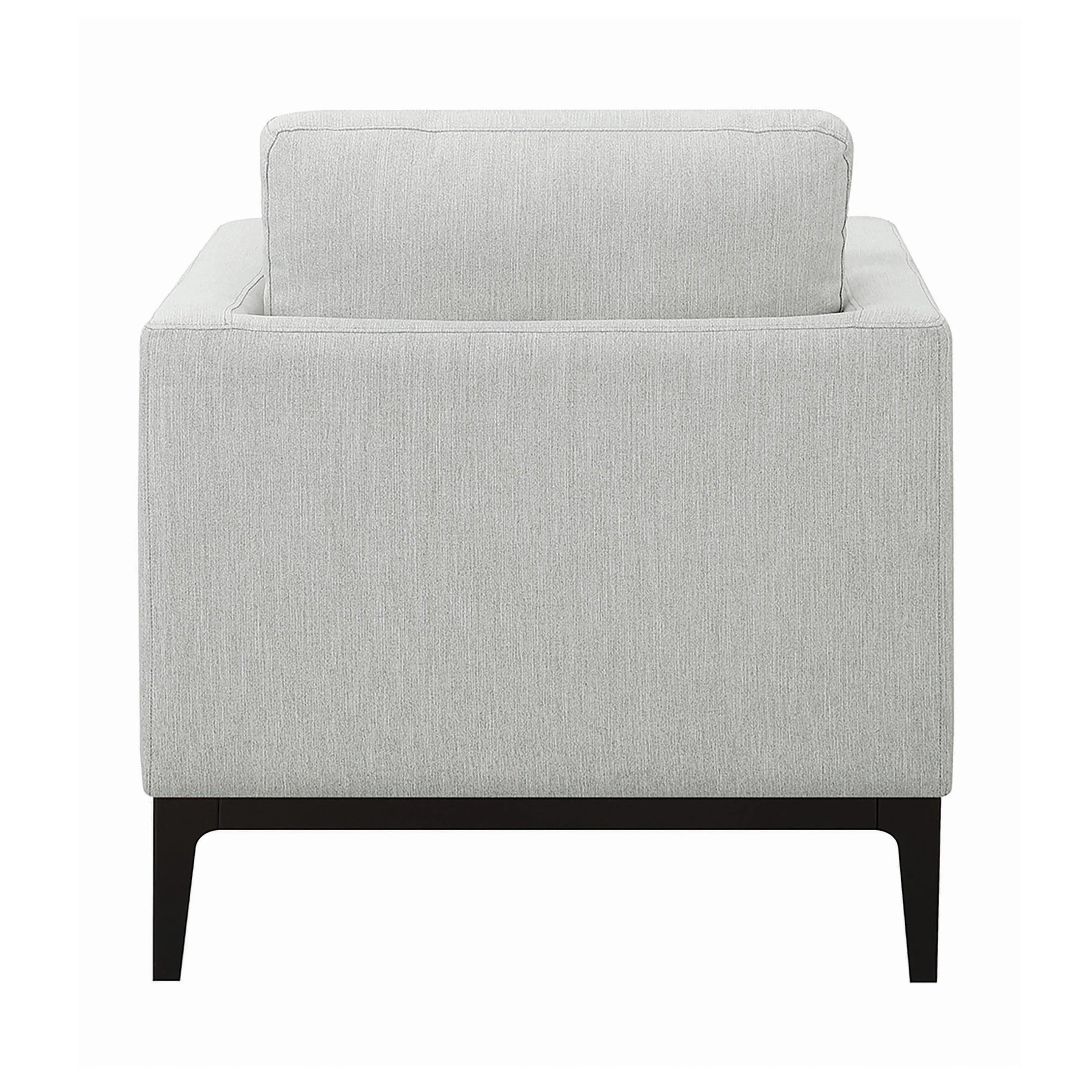 Apperson Cushioned Back Arm Chair Light Grey - Image 2