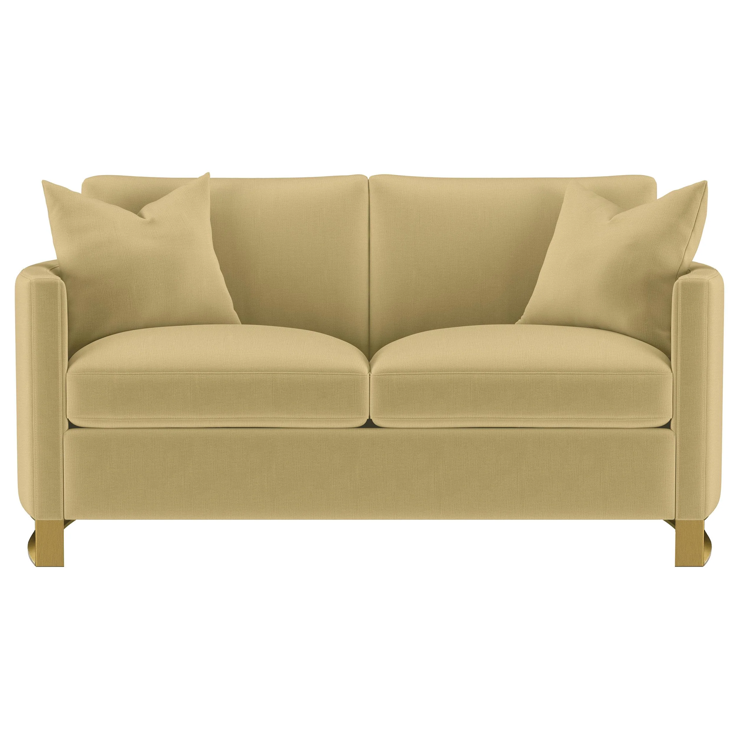 Corliss Upholstered Curved Track Arm Loveseat Camel - Image 3