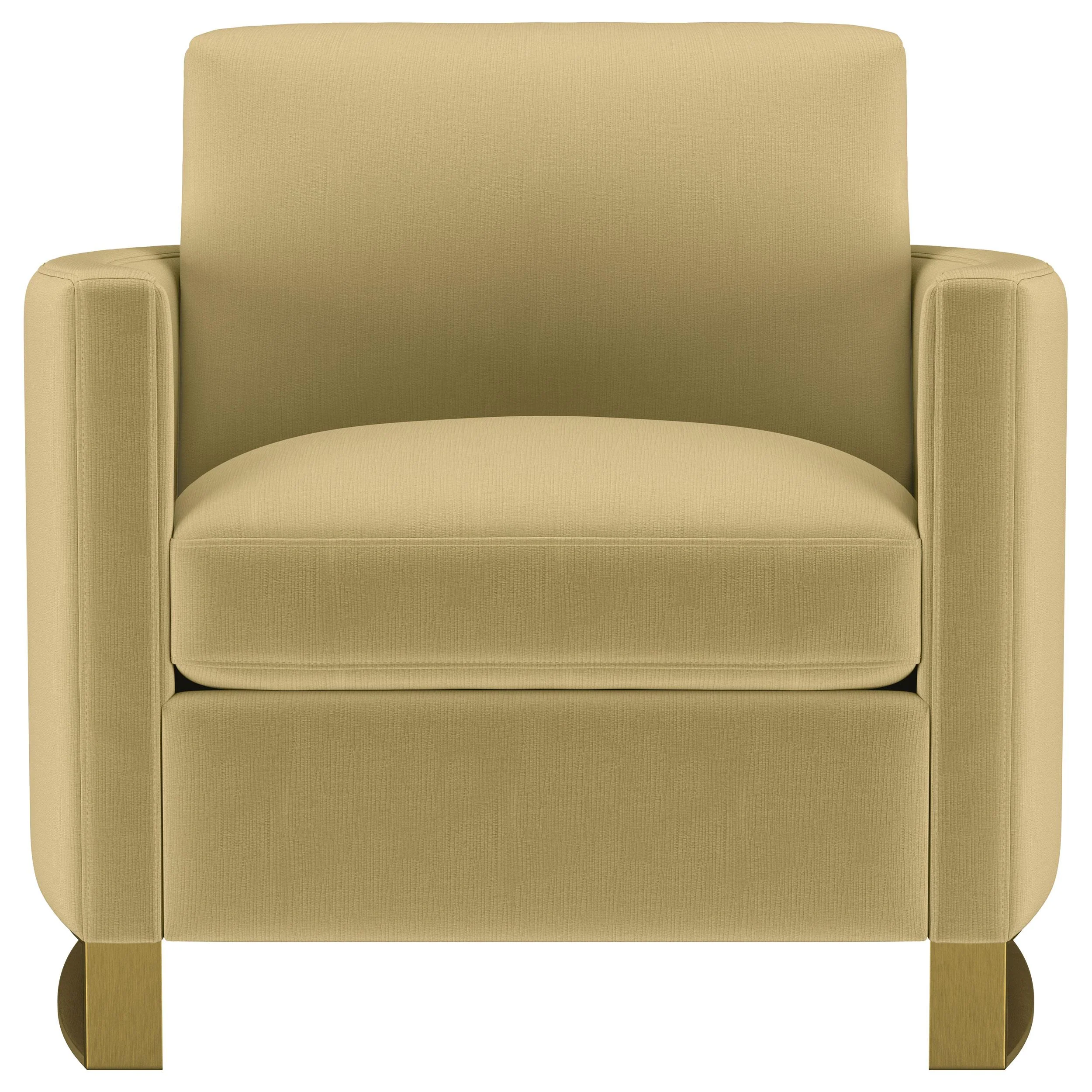 Corliss Upholstered Curved Track Arm Chair Camel - Image 3