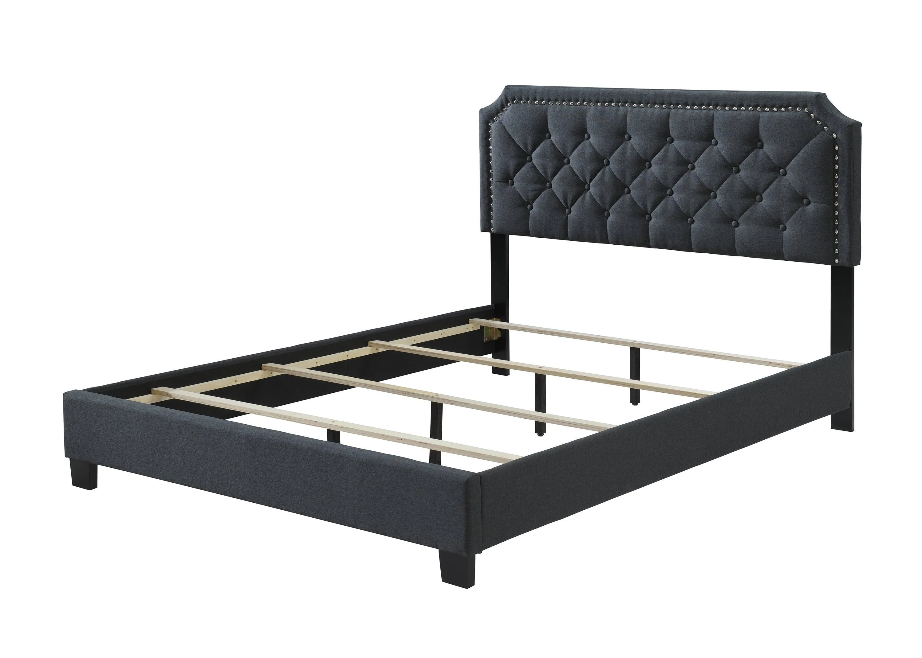 Gerri Gray Fabric Tufted King Bed - Image 3