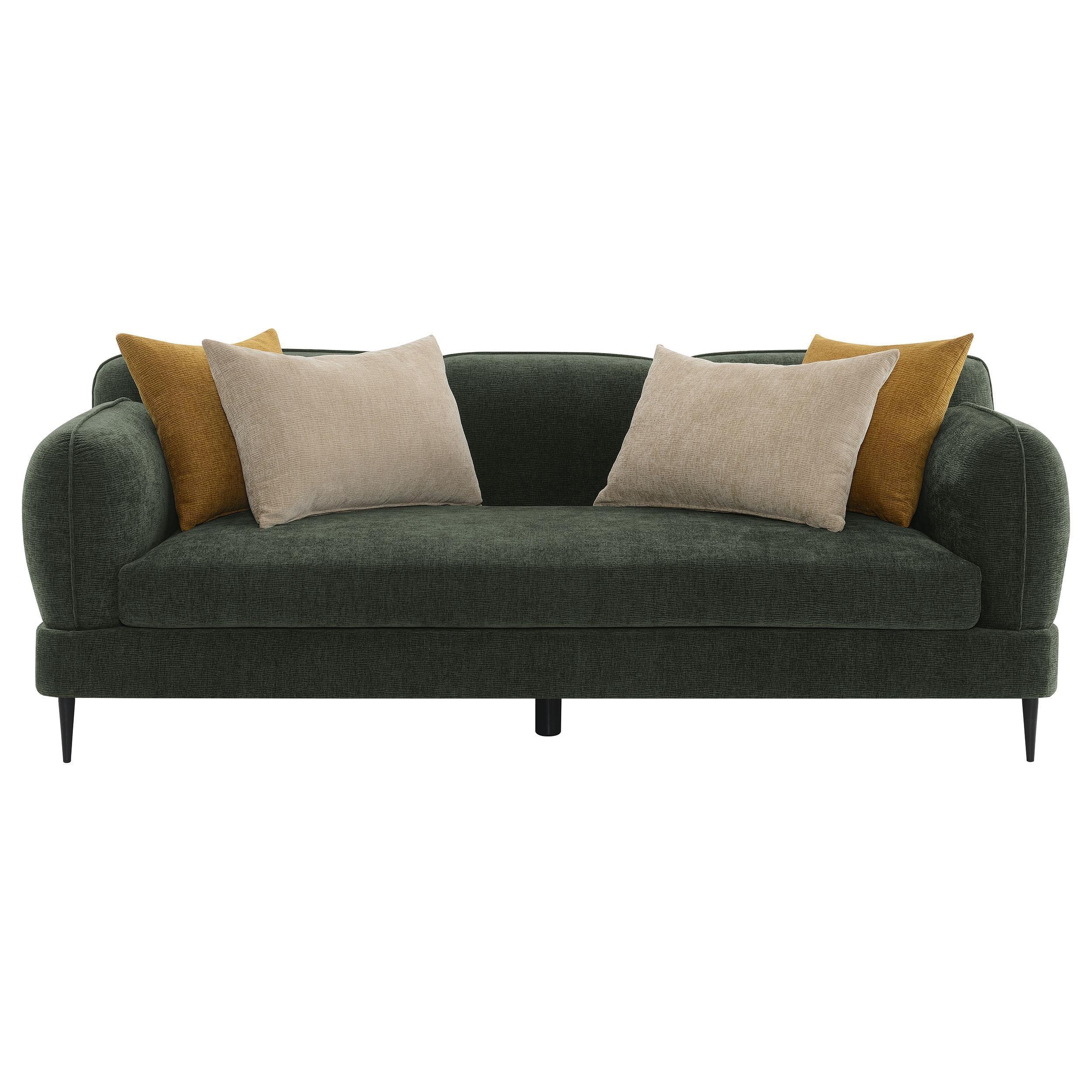 Soba Rich Green Sofa Loveseat - Image 3