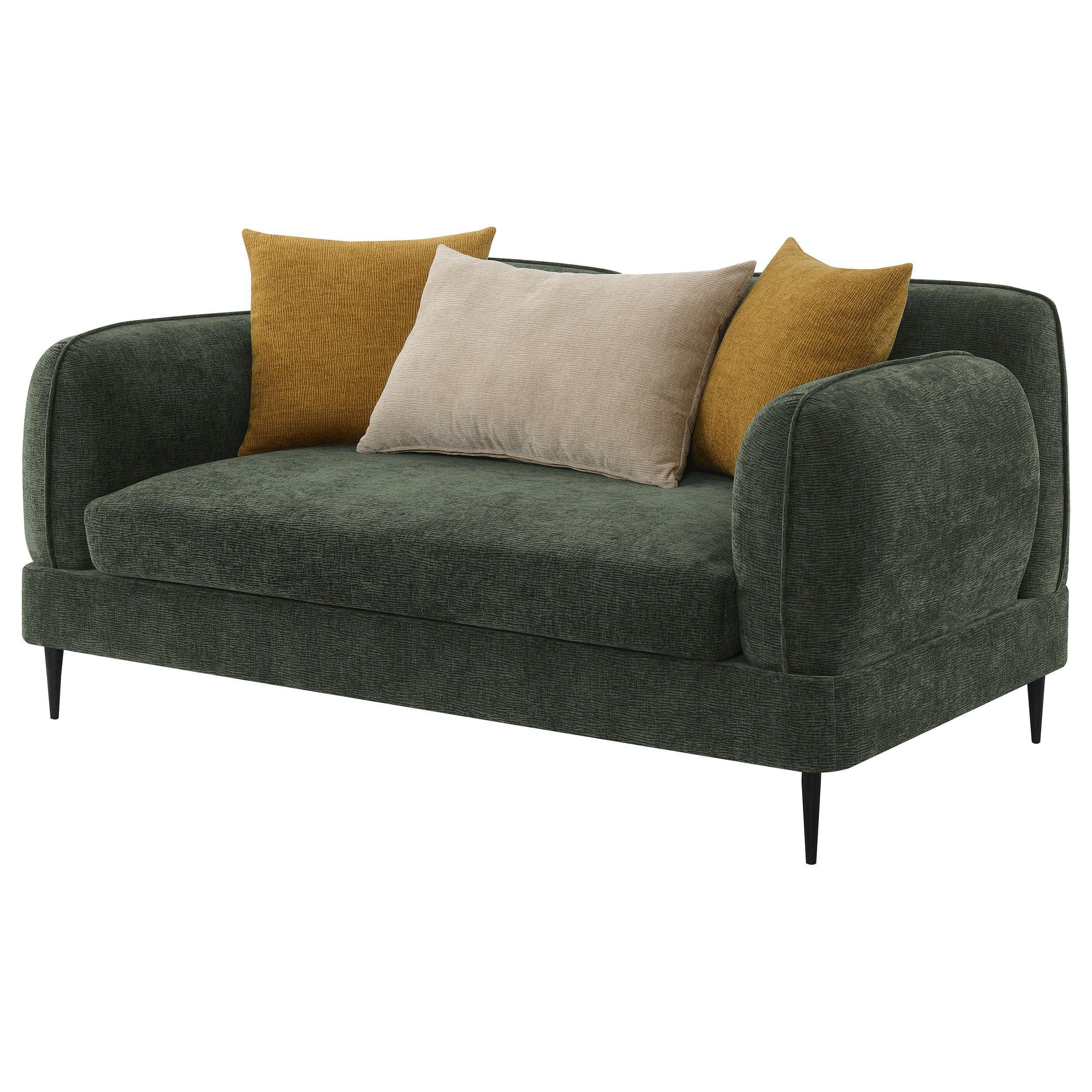 Soba Rich Green Loveseat - Image 3