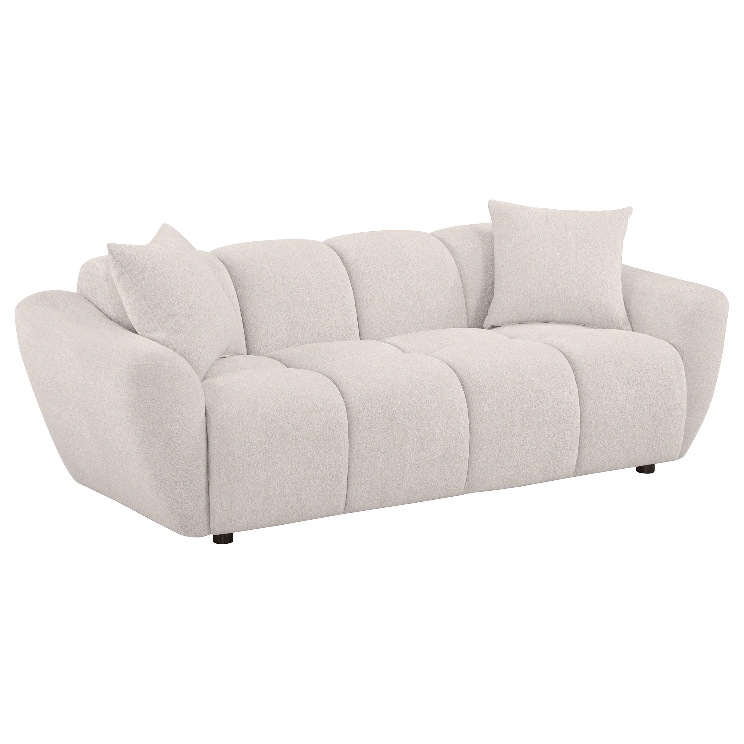 Destino 2-piece Chenille Splayed Arm Sofa Set Greige - Image 2