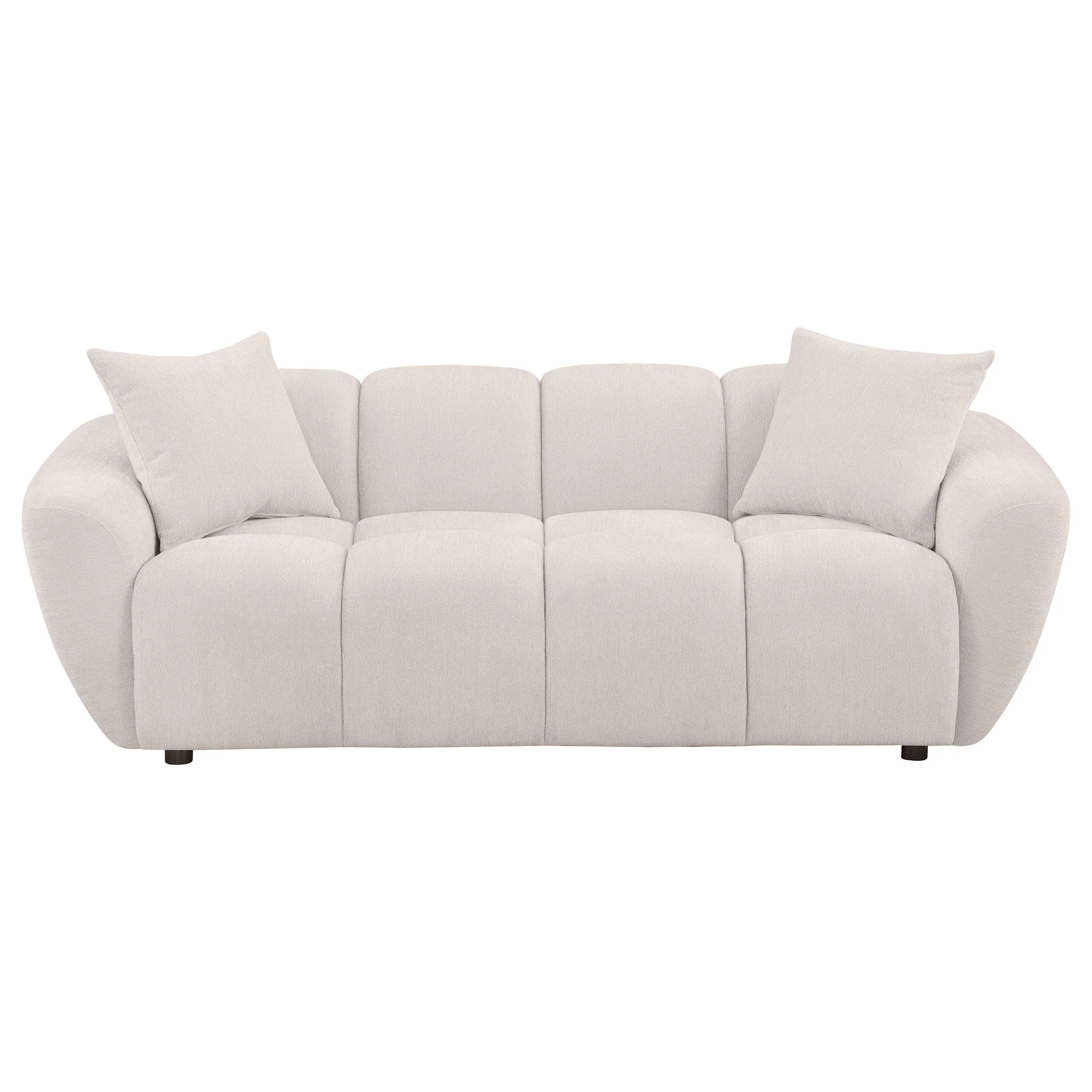 Destino Chenille Upholstered Splayed Arm Sofa Greige - Image 2