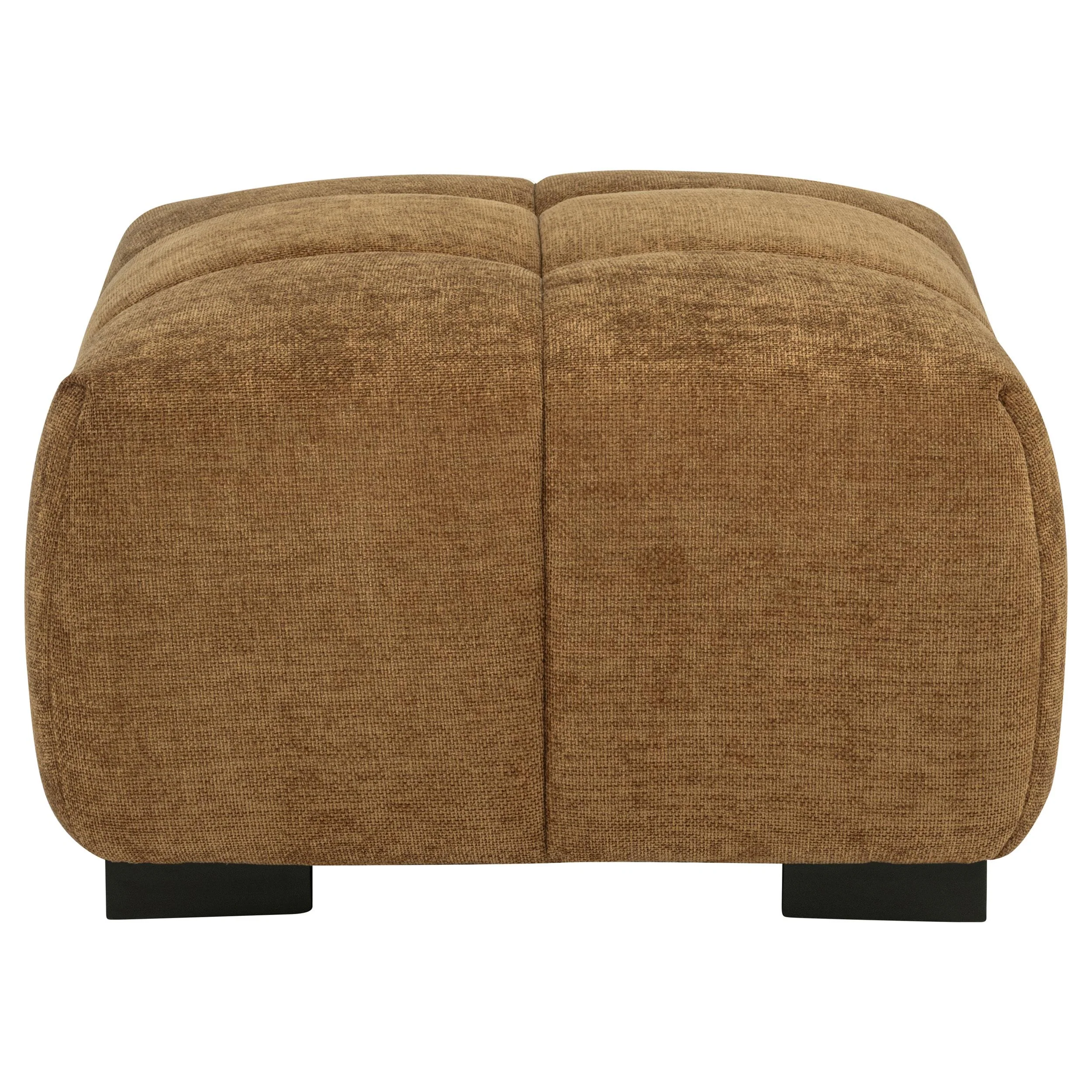 Octavia Fabric Upholstered Rectangular Ottoman Amber - Image 3