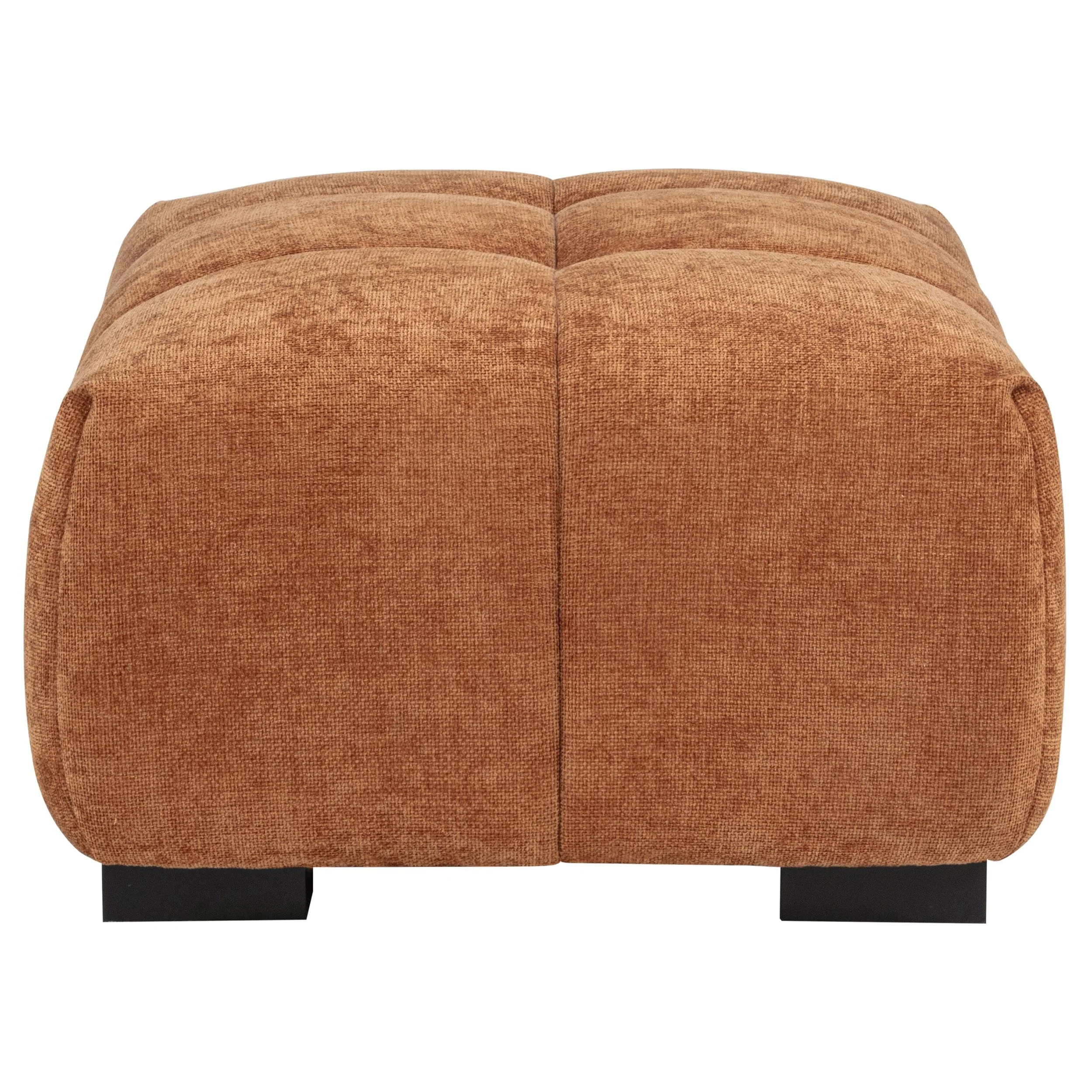 Octavia Fabric Upholstered Rectangular Ottoman Orange - Image 3